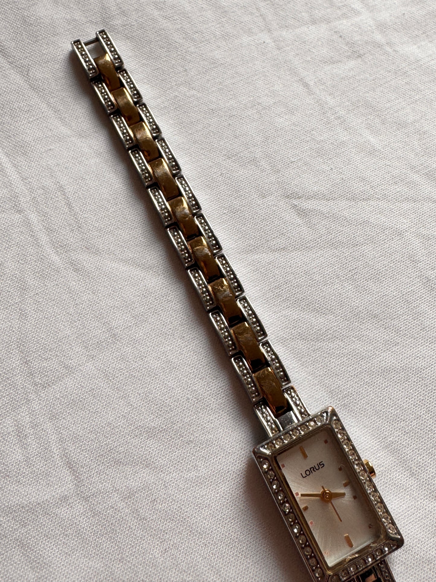 Vintage Stone Watch; Bracelet Silver Watch