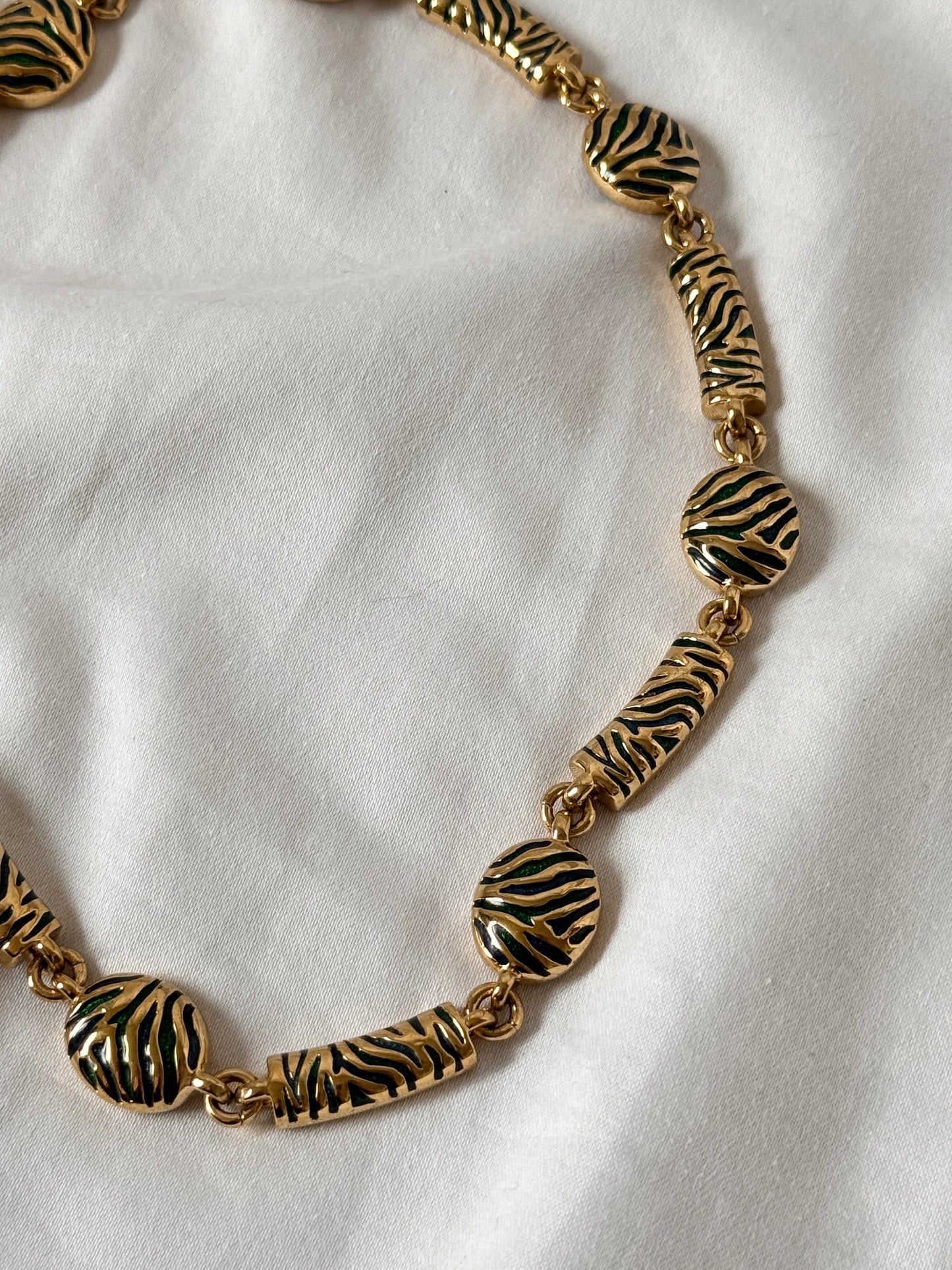 Vintage Zebra Detailed Necklace