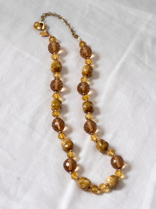 Joan Rivers Necklace; Vintage Glass Stone Necklace
