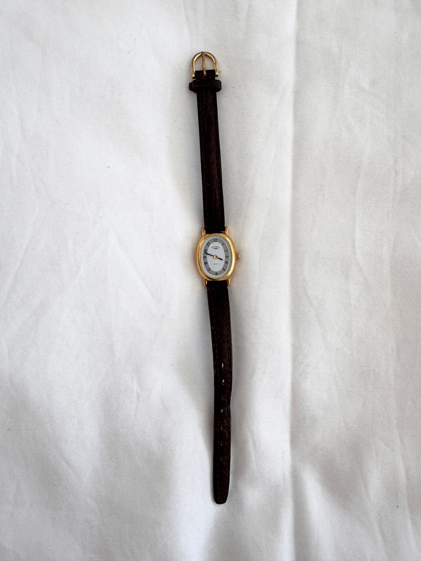 Vintage Thin Leather Watch; Elegant Dainty Watch