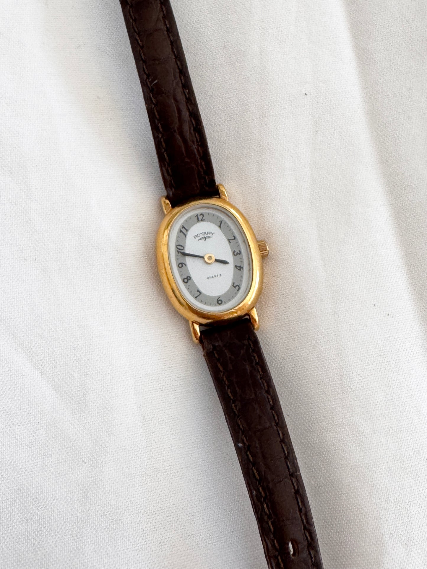 Vintage Thin Leather Watch; Elegant Dainty Watch