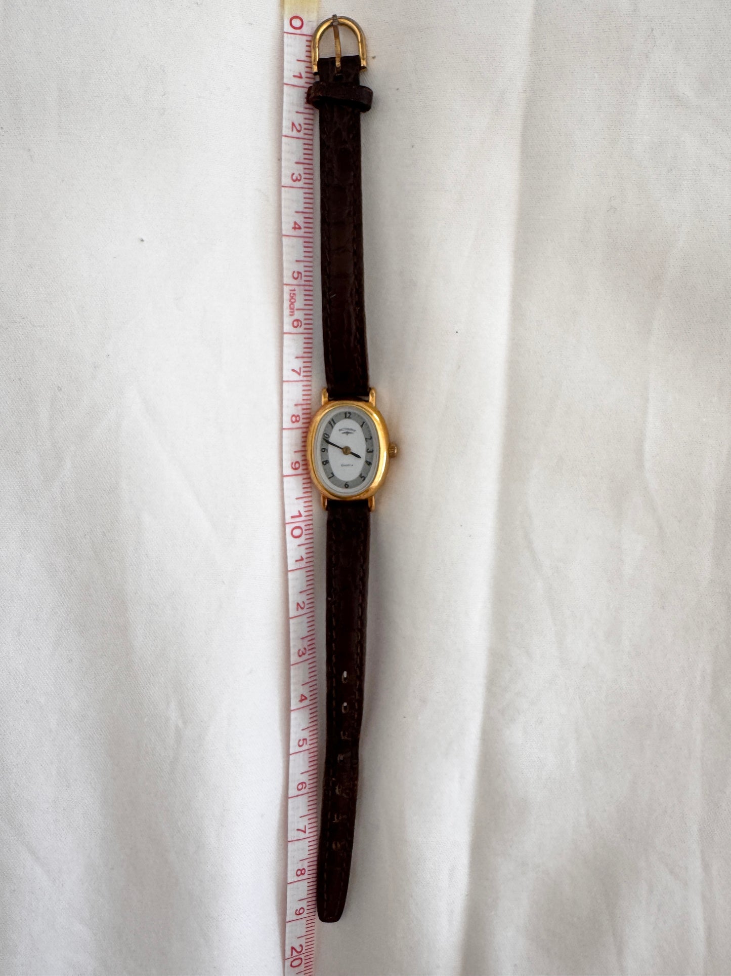 Vintage Thin Leather Watch; Elegant Dainty Watch