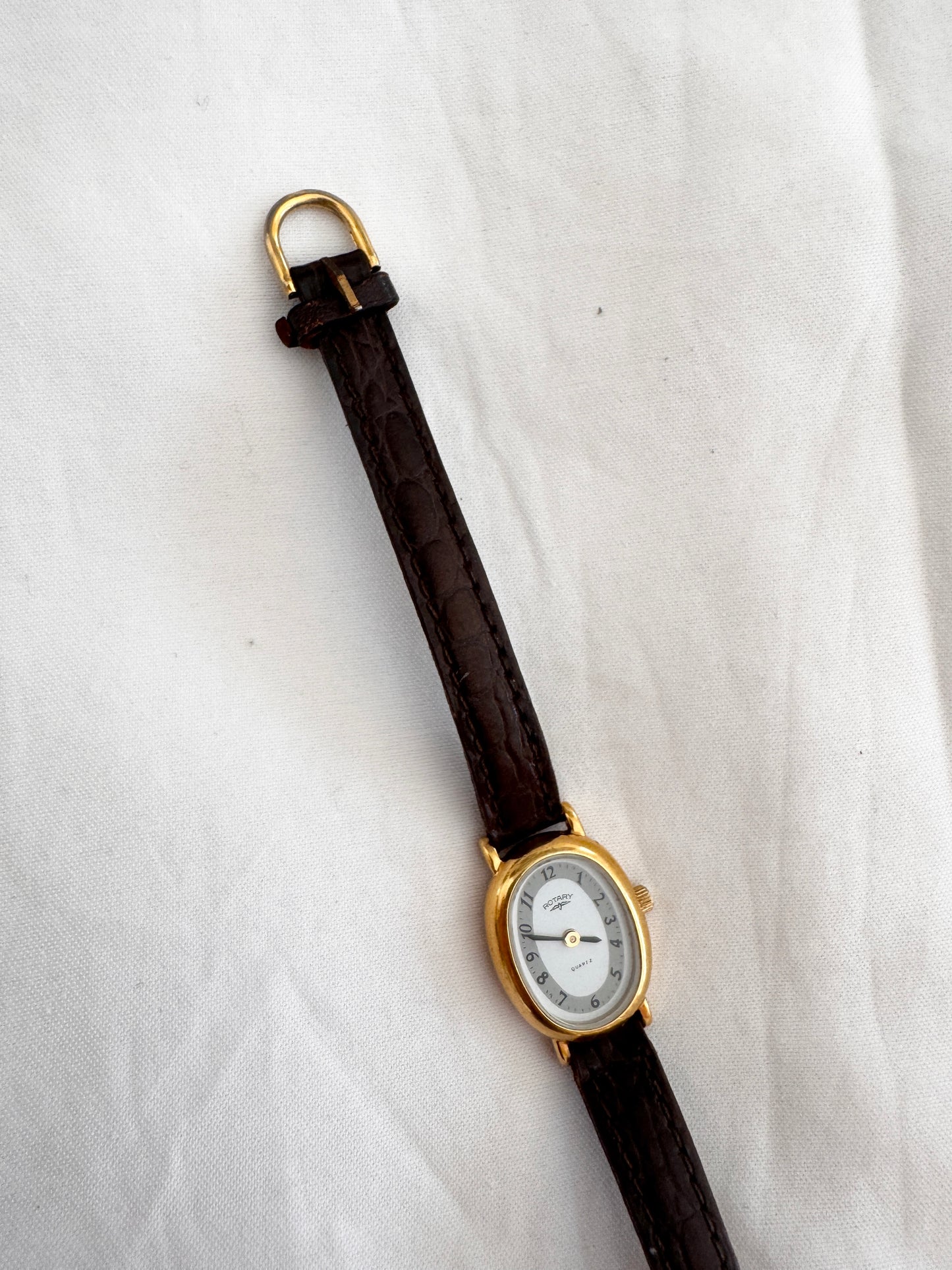 Vintage Thin Leather Watch; Elegant Dainty Watch