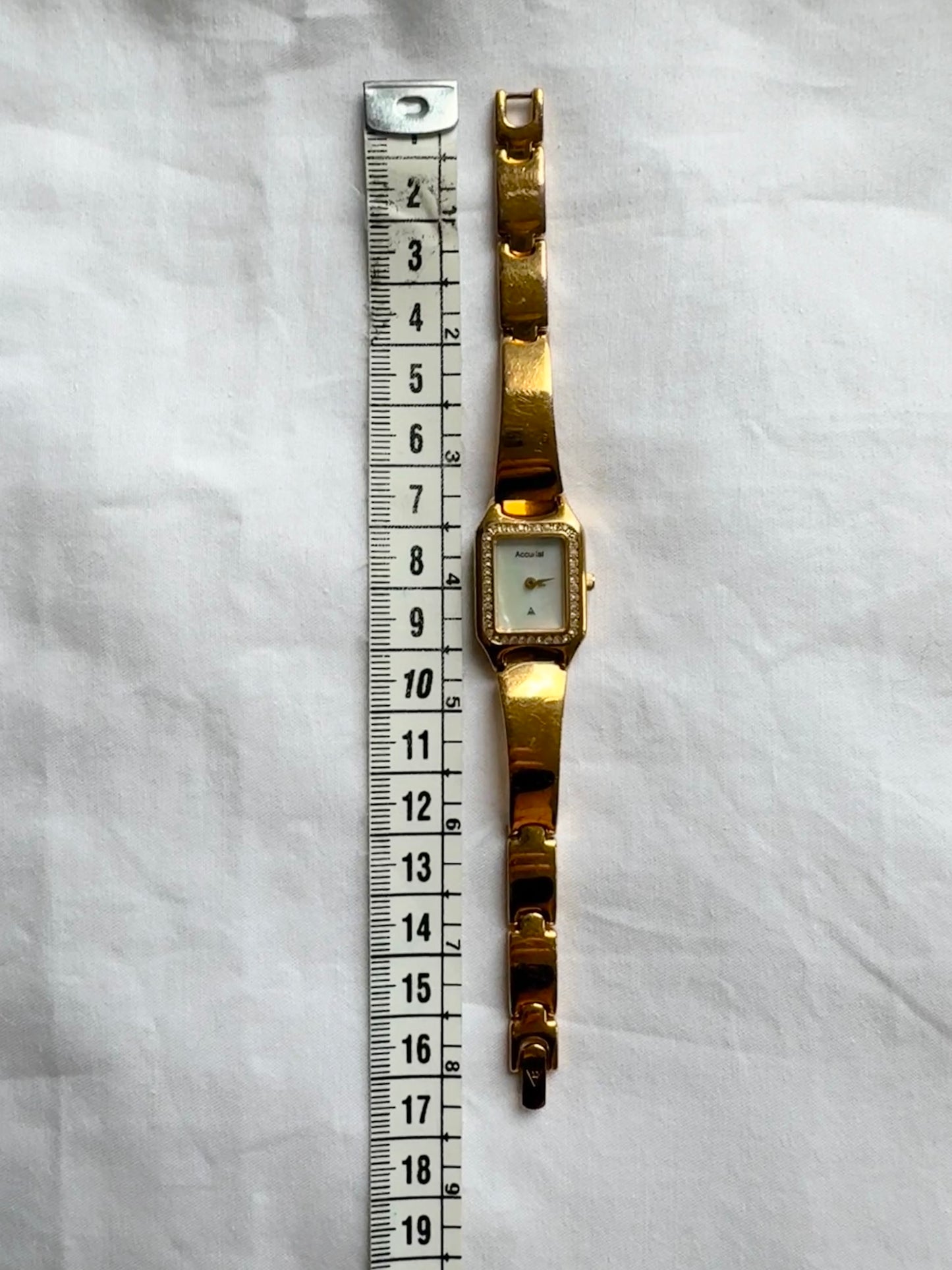 Vintage Dainty Watch; Rectangular Thin Watch