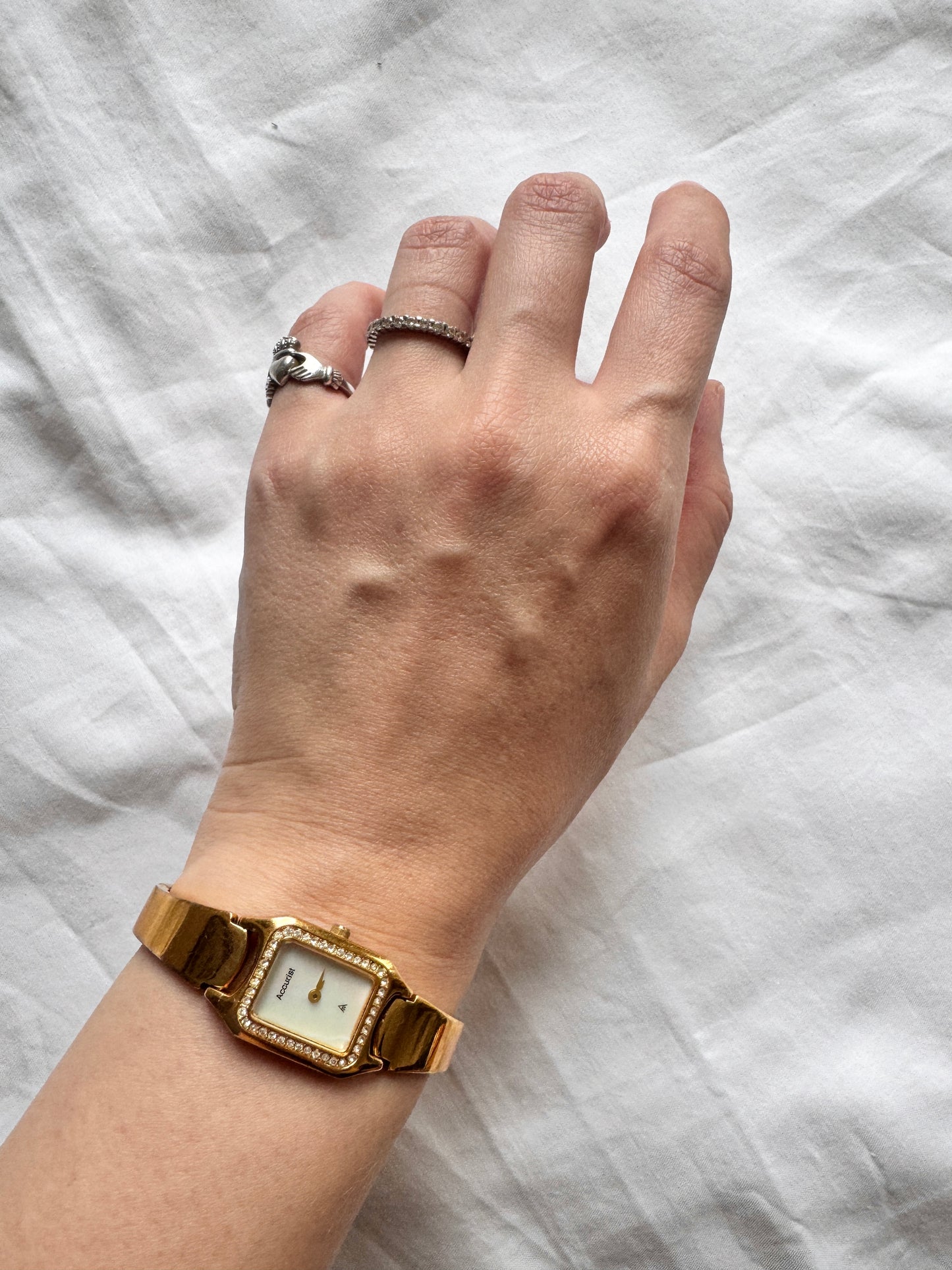 Vintage Dainty Watch; Rectangular Thin Watch