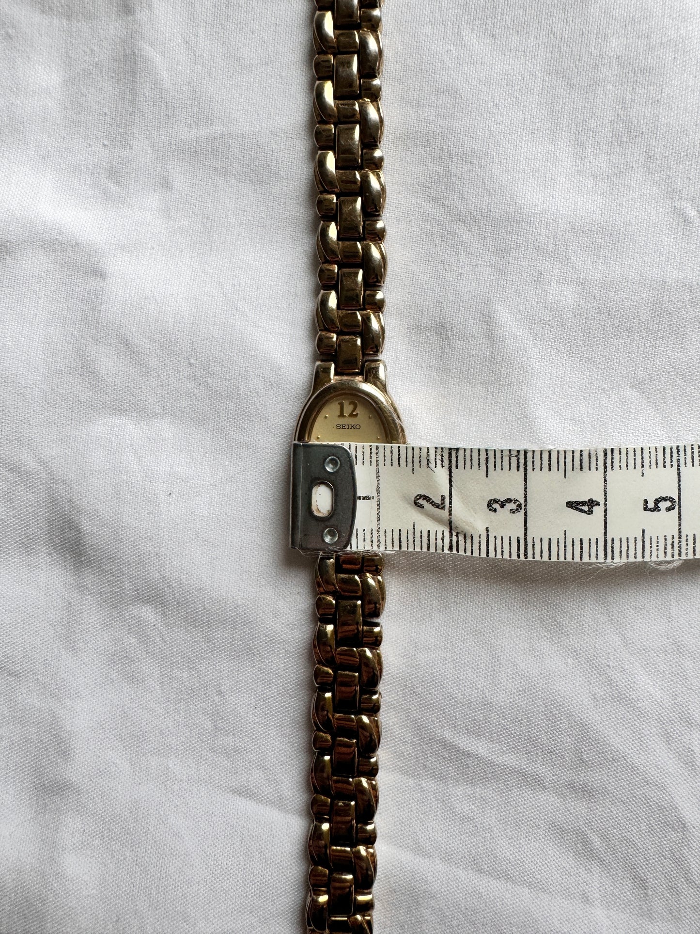 90s Seiko Watch; Roman Number Oval Watch