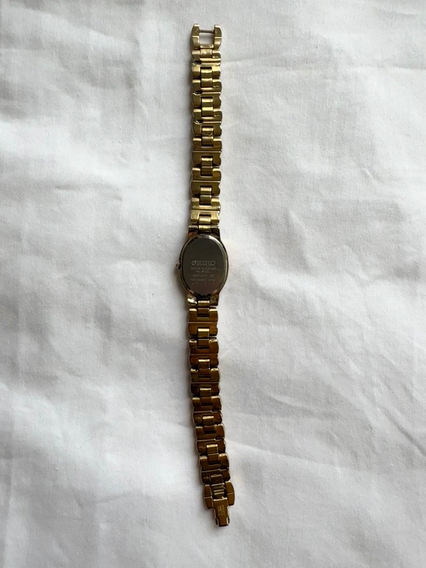 90s Seiko Watch; Roman Number Oval Watch