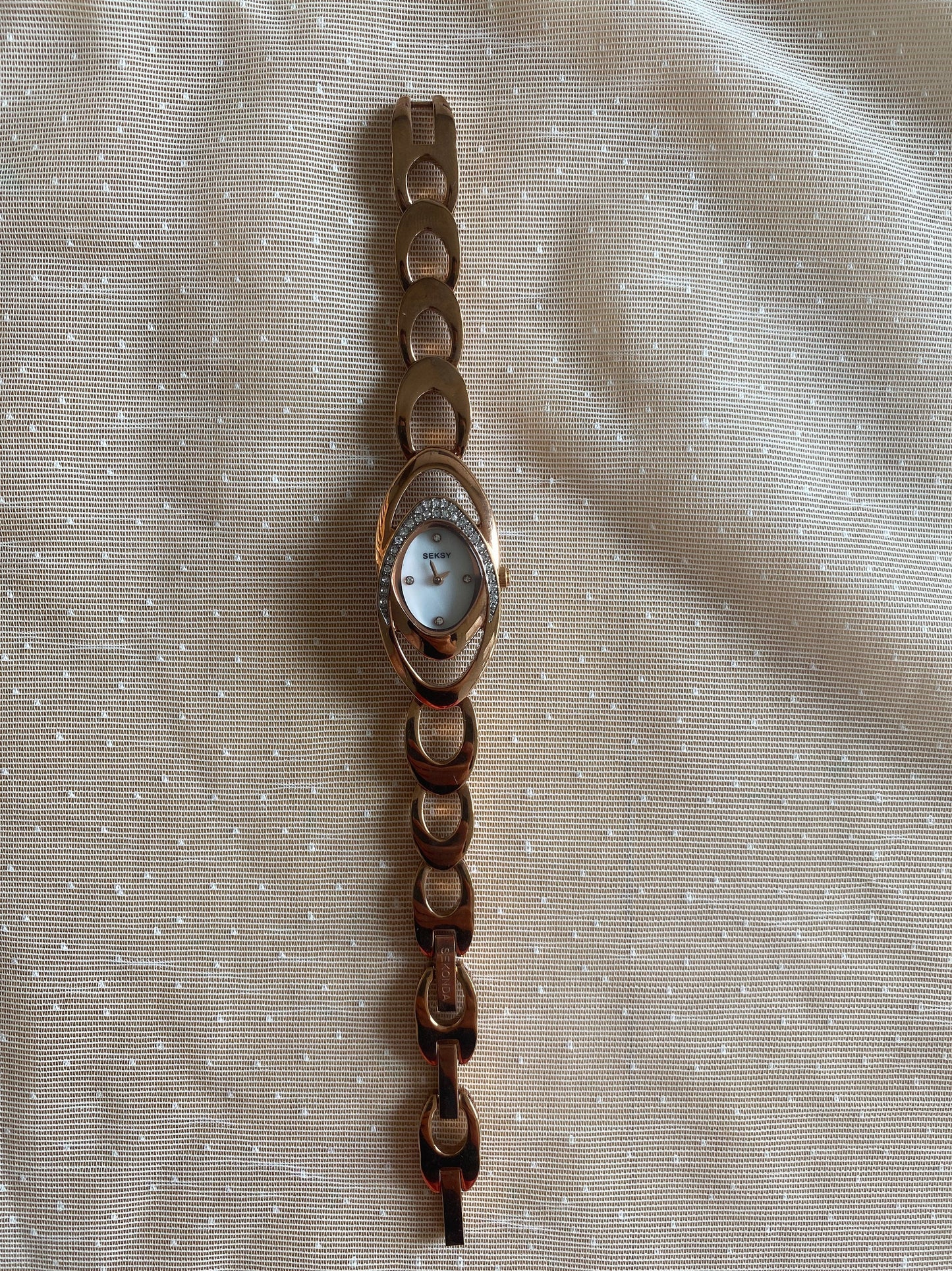Vintage Oval Bronze Watch; Stone Sekonda Watch