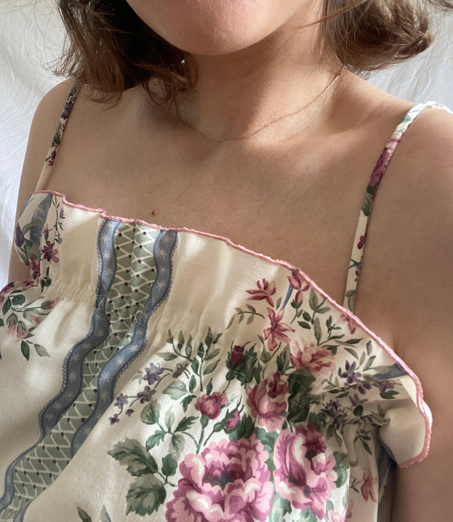 Reworked Floral Blouse; Upcycled Blouse