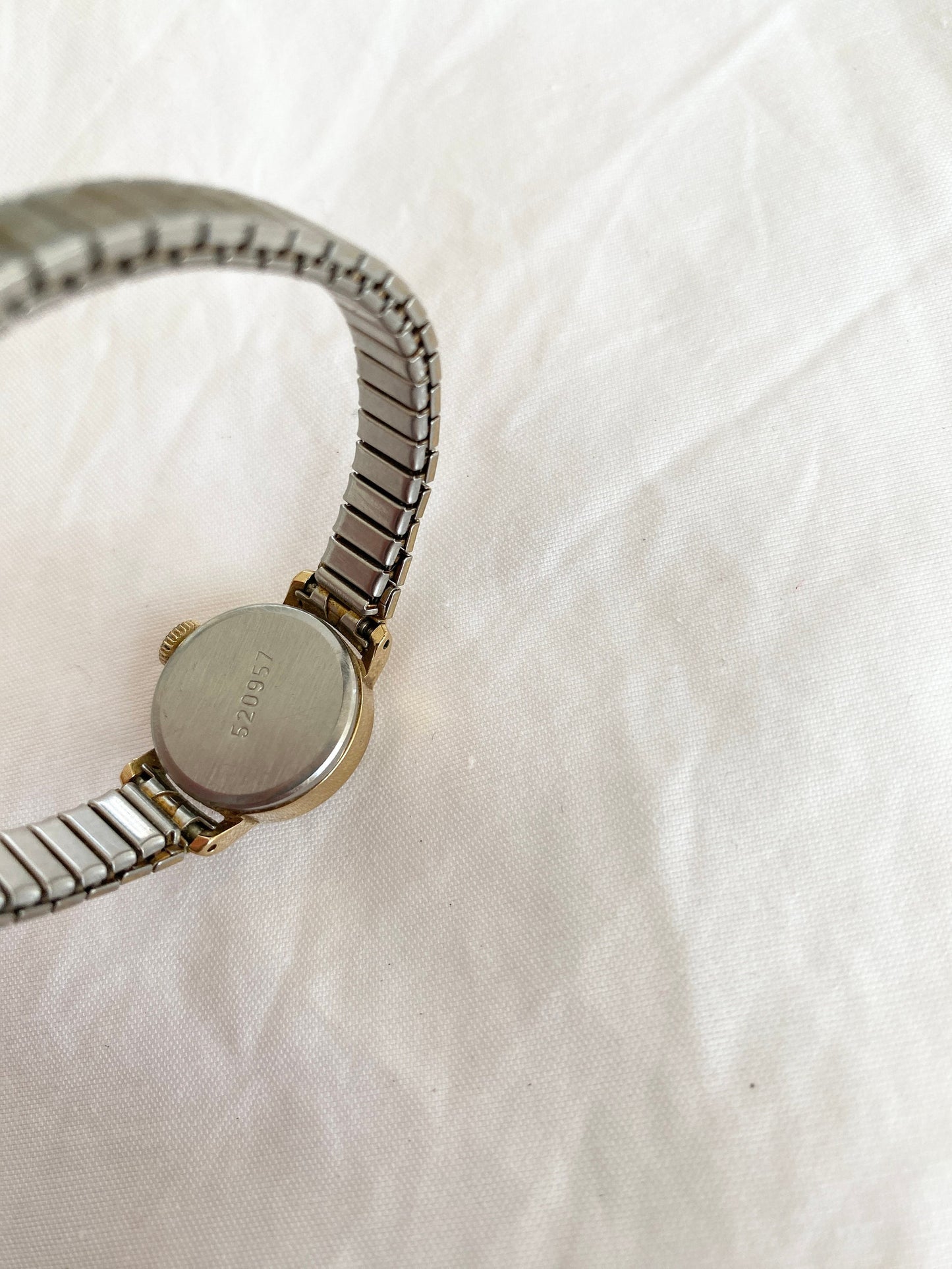 70s Roman Numeral Watch; Elasticated Watch; Mechanical Watch