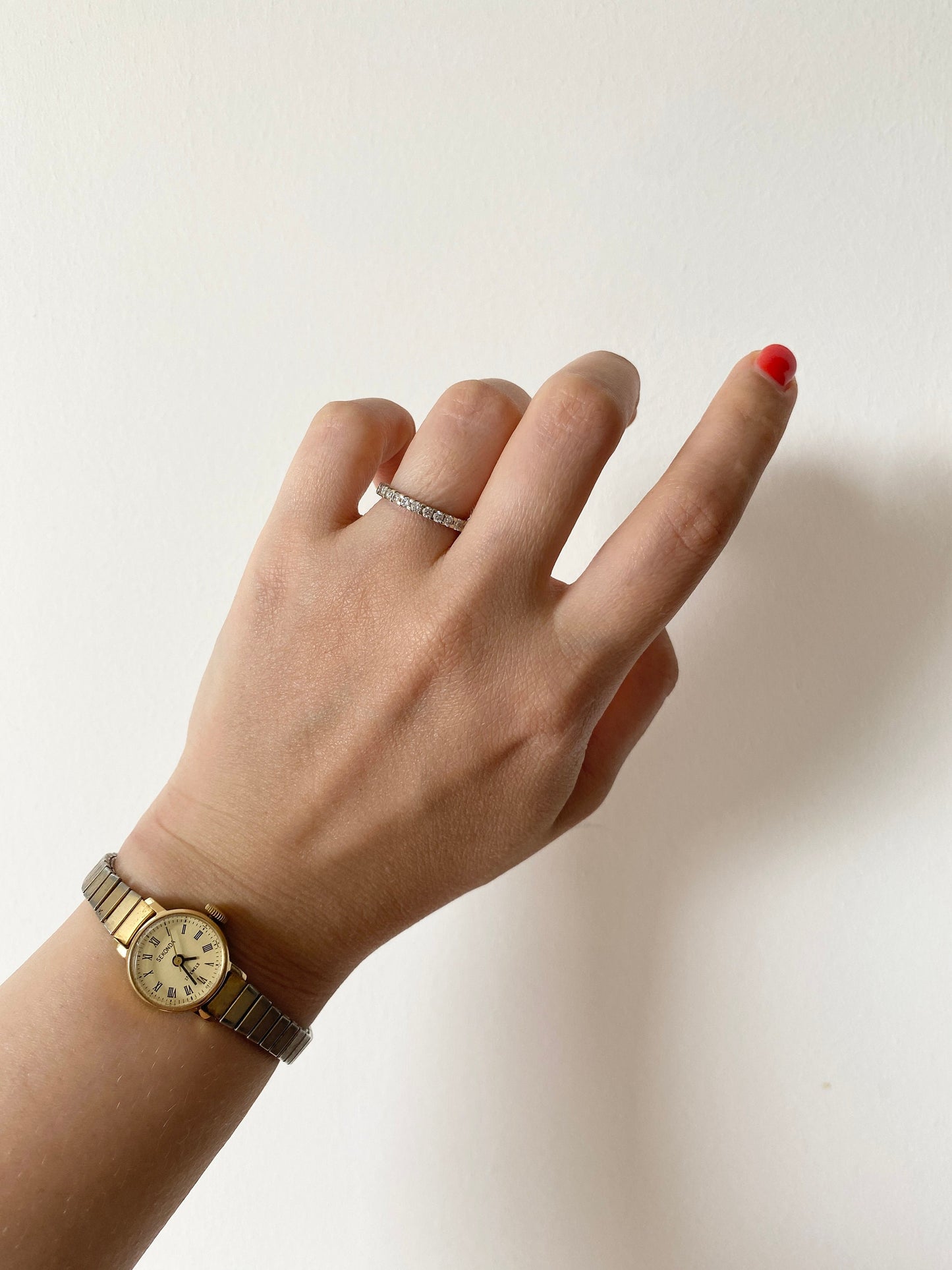 70s Roman Numeral Watch; Elasticated Watch; Mechanical Watch