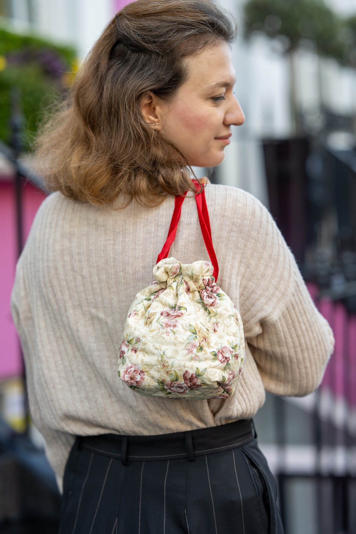 Quilted Toiletry Bag; Upcycled Floral Pouch; One Of A Kind Make Up Bag