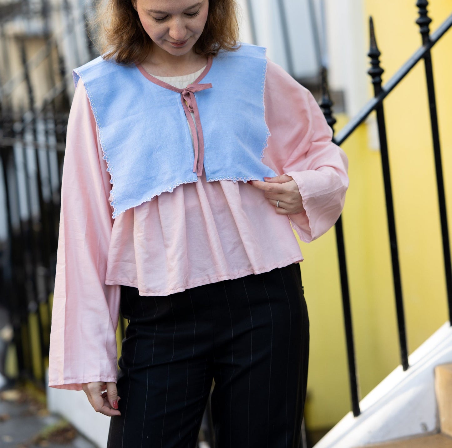 Reworked Vintage Collar; Upcyled Sailor Collar