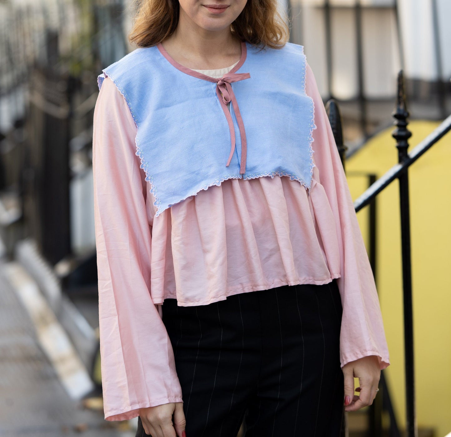 Reworked Vintage Collar; Upcyled Sailor Collar
