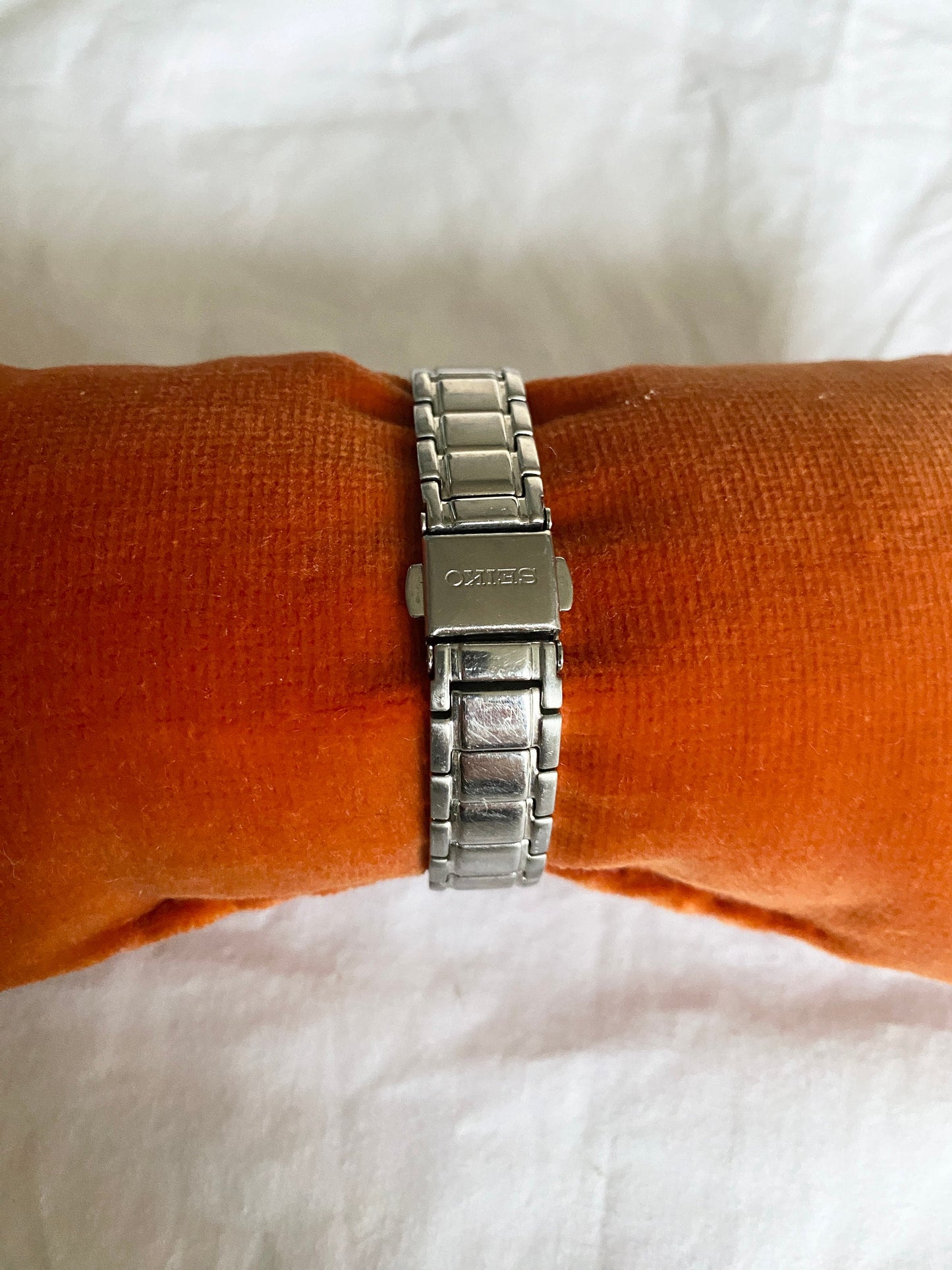 Seiko Watch; Vintage Unisex Watch; Silver Look Watch