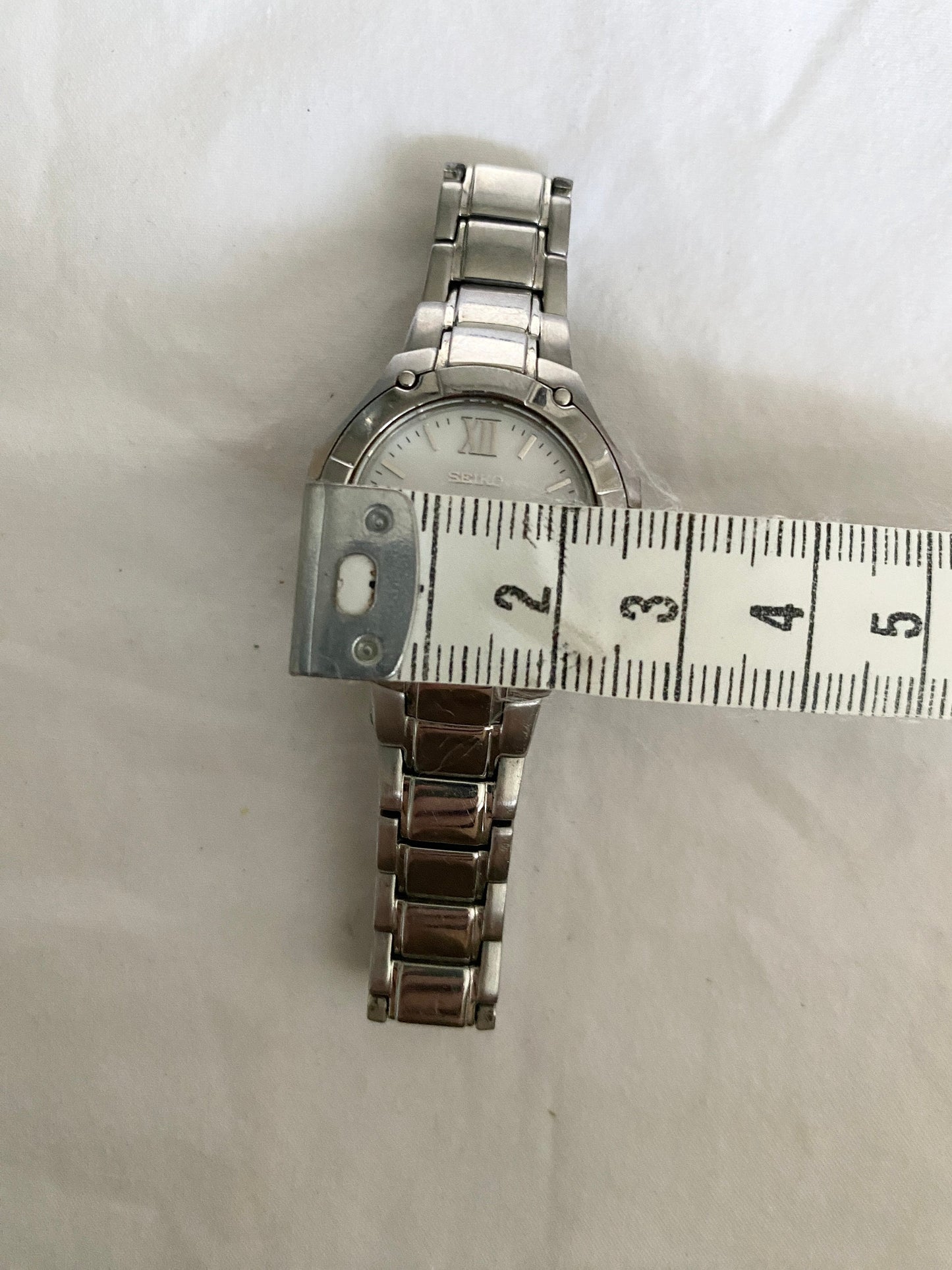 Seiko Watch; Vintage Unisex Watch; Silver Look Watch