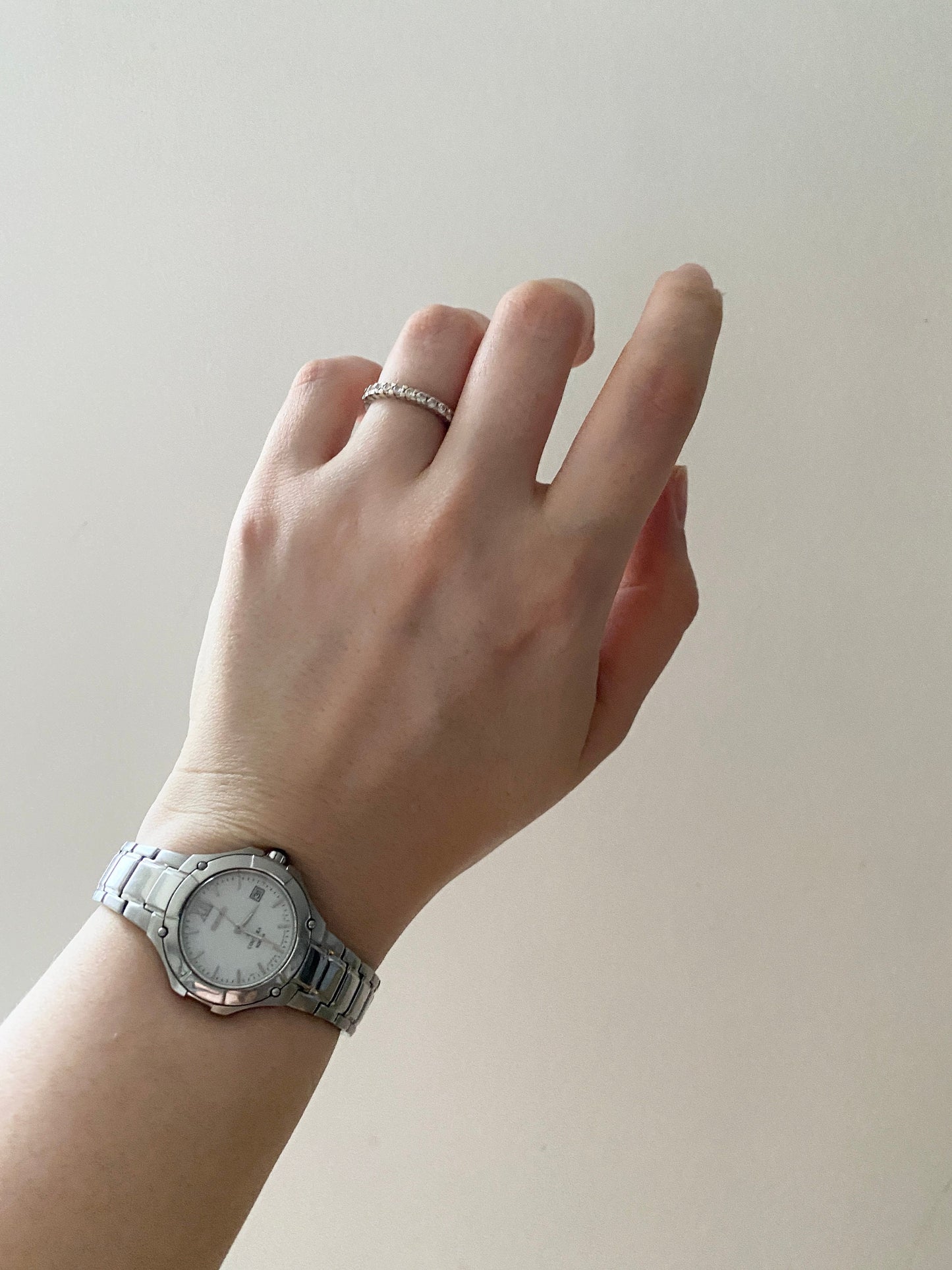 Seiko Watch; Vintage Unisex Watch; Silver Look Watch