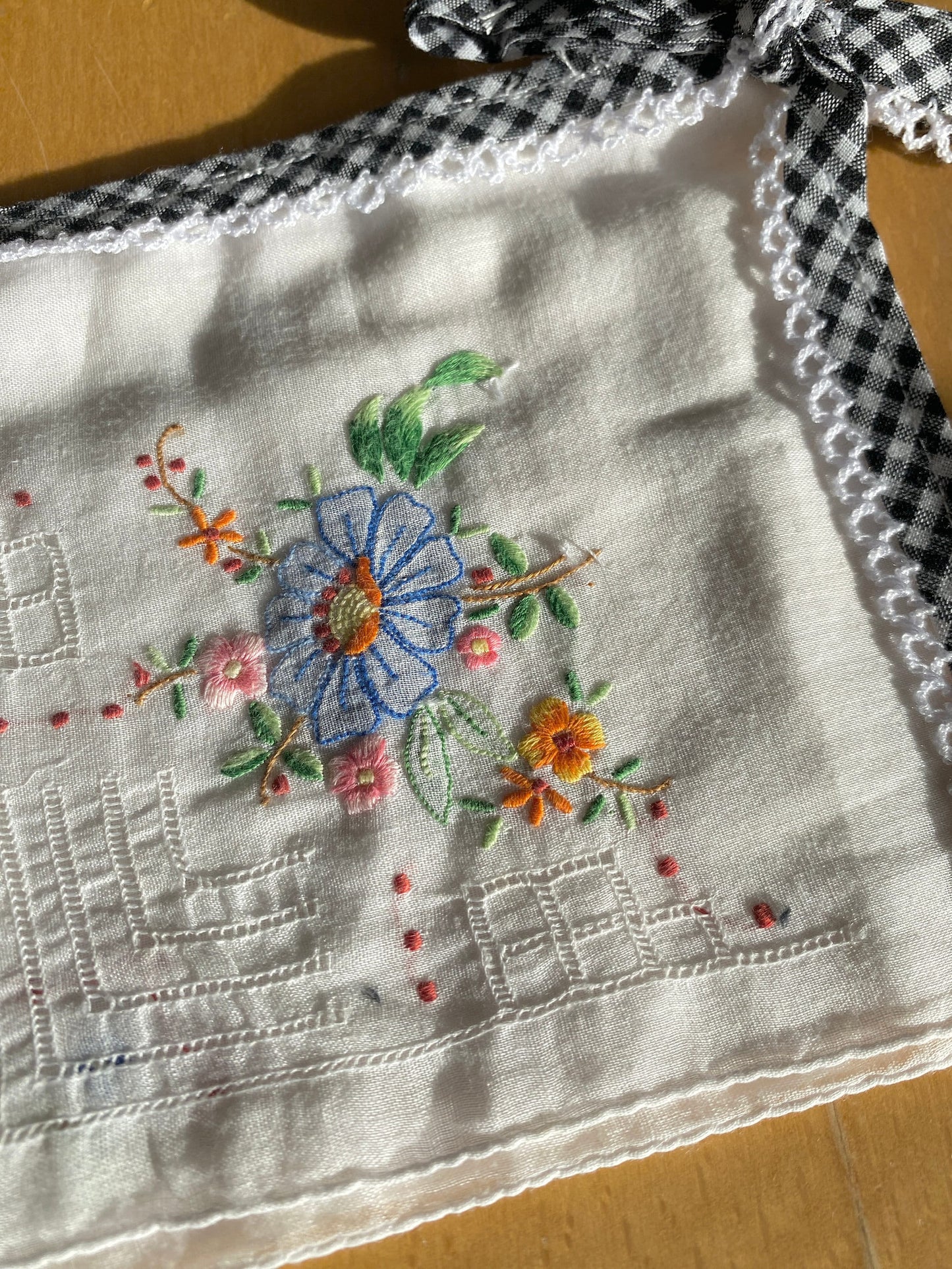 Upcycled Handkerchief Hair Bows; Reworked Vintage Hankies
