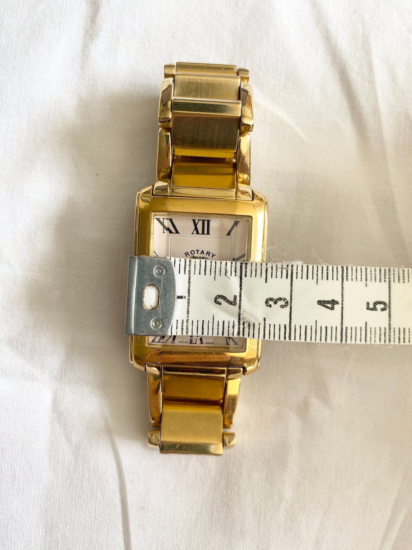 Chunky Rectangular Watch; Unisex Swiss MadeWatch: Roman Numeral Watch
