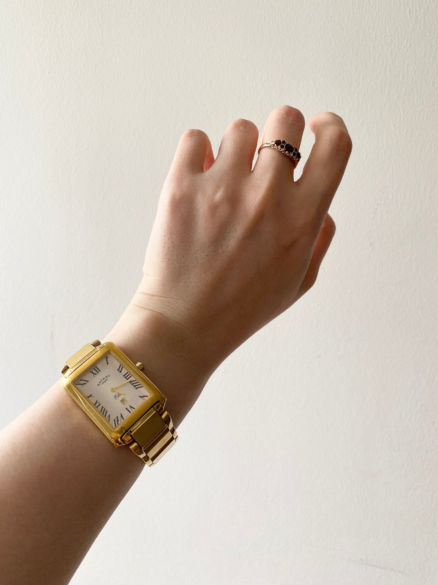 Chunky Rectangular Watch; Unisex Swiss MadeWatch: Roman Numeral Watch