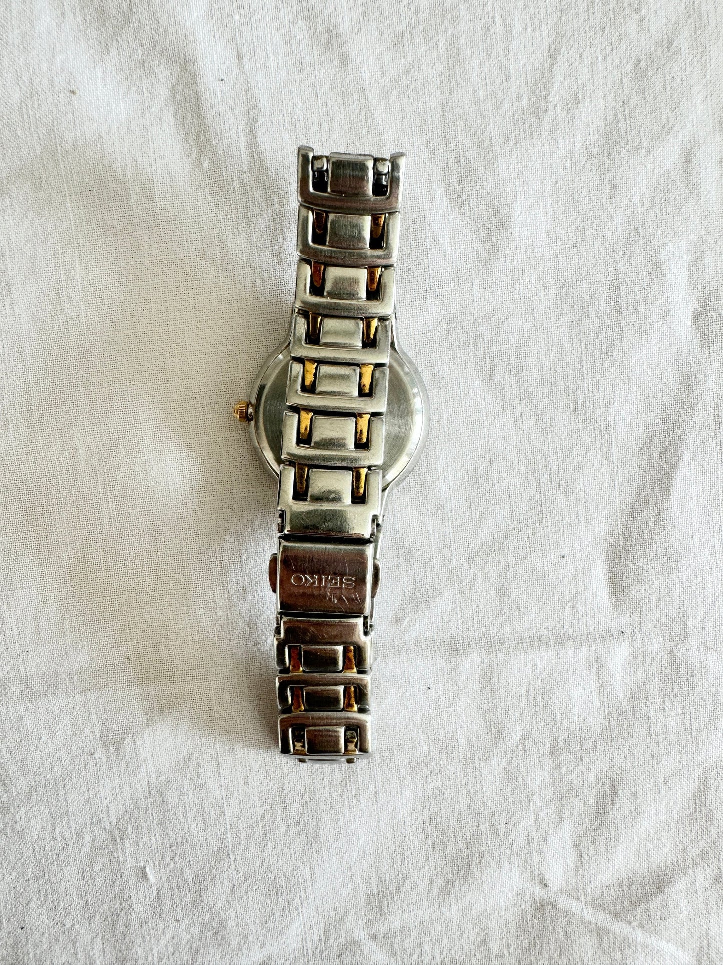 Seiko Watch; Silver Gold Look Watch