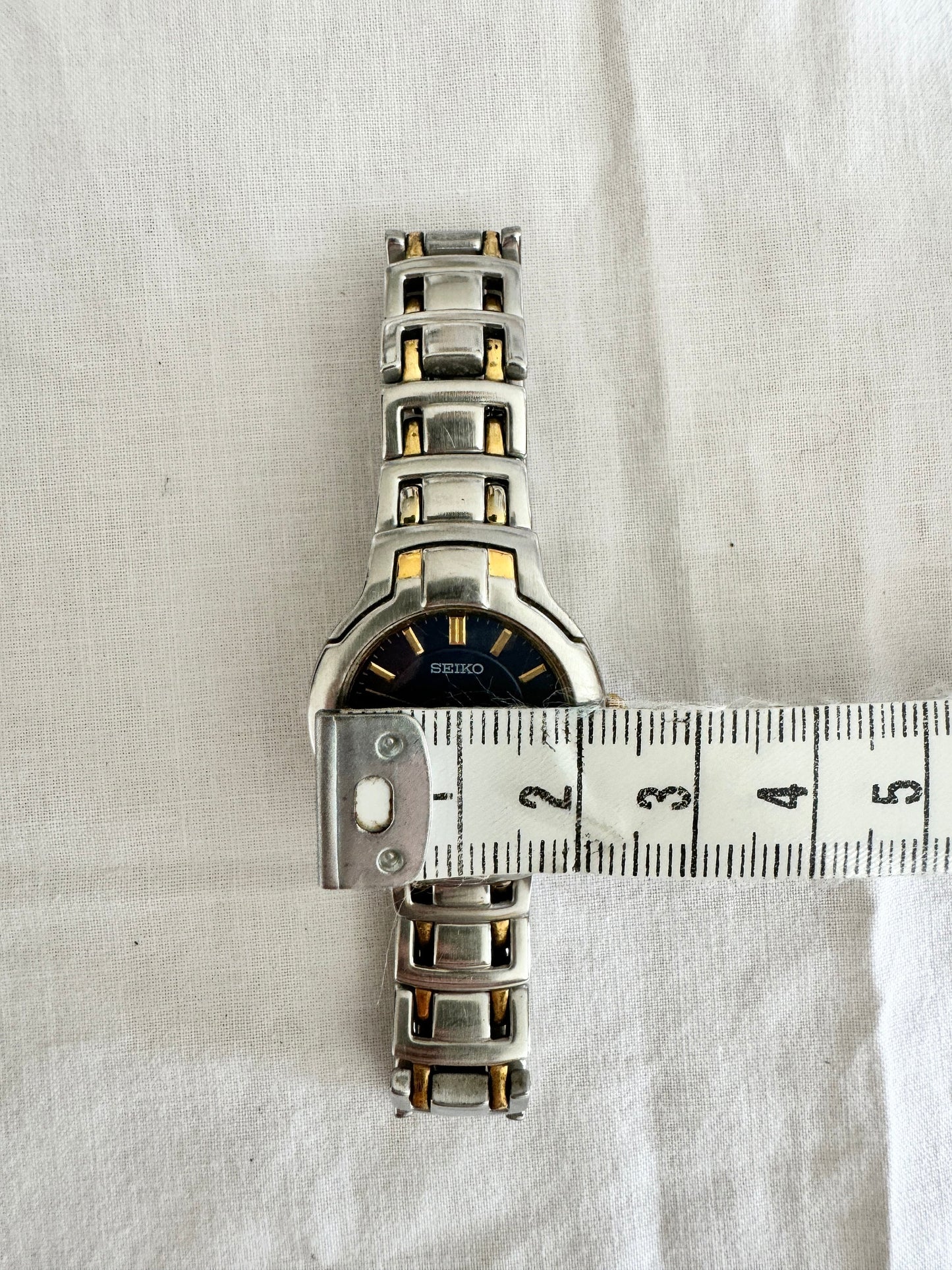 Seiko Watch; Silver Gold Look Watch