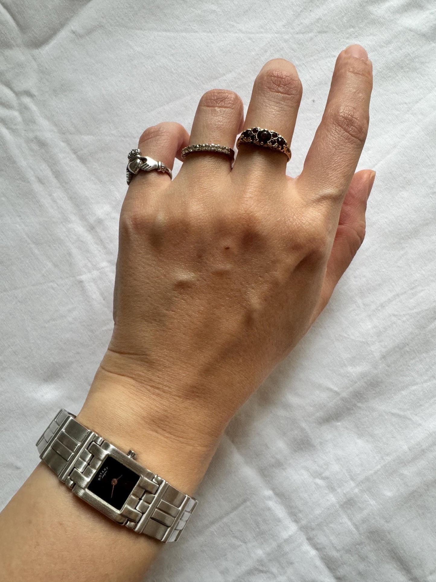 Silver Look Ladies Watch; Vintage Bracelet Watch