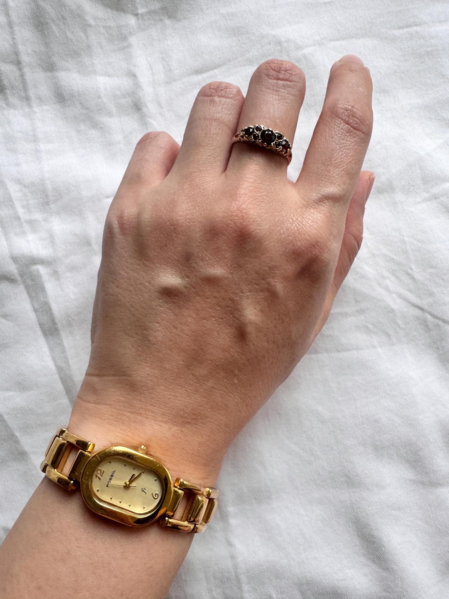 Vintage Oval Watch; Fossil Bracelet Watch