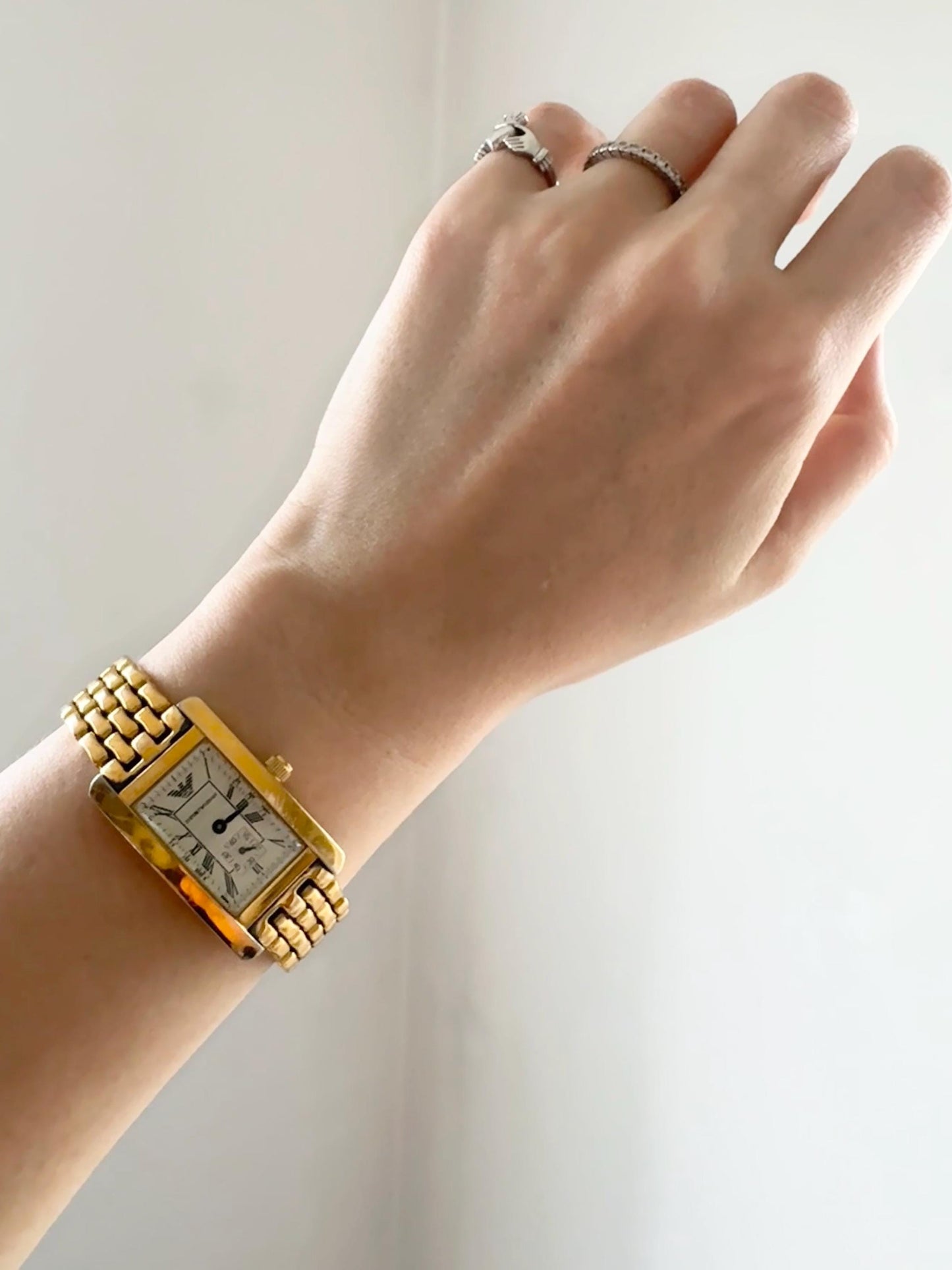 Armani Square Watch; Roman Numeral Watch