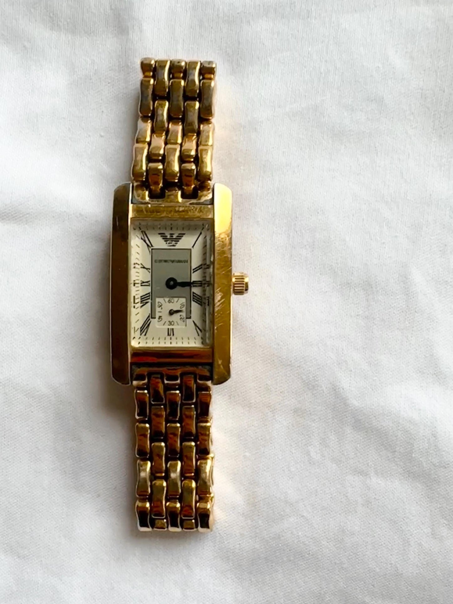 Armani Square Watch; Roman Numeral Watch