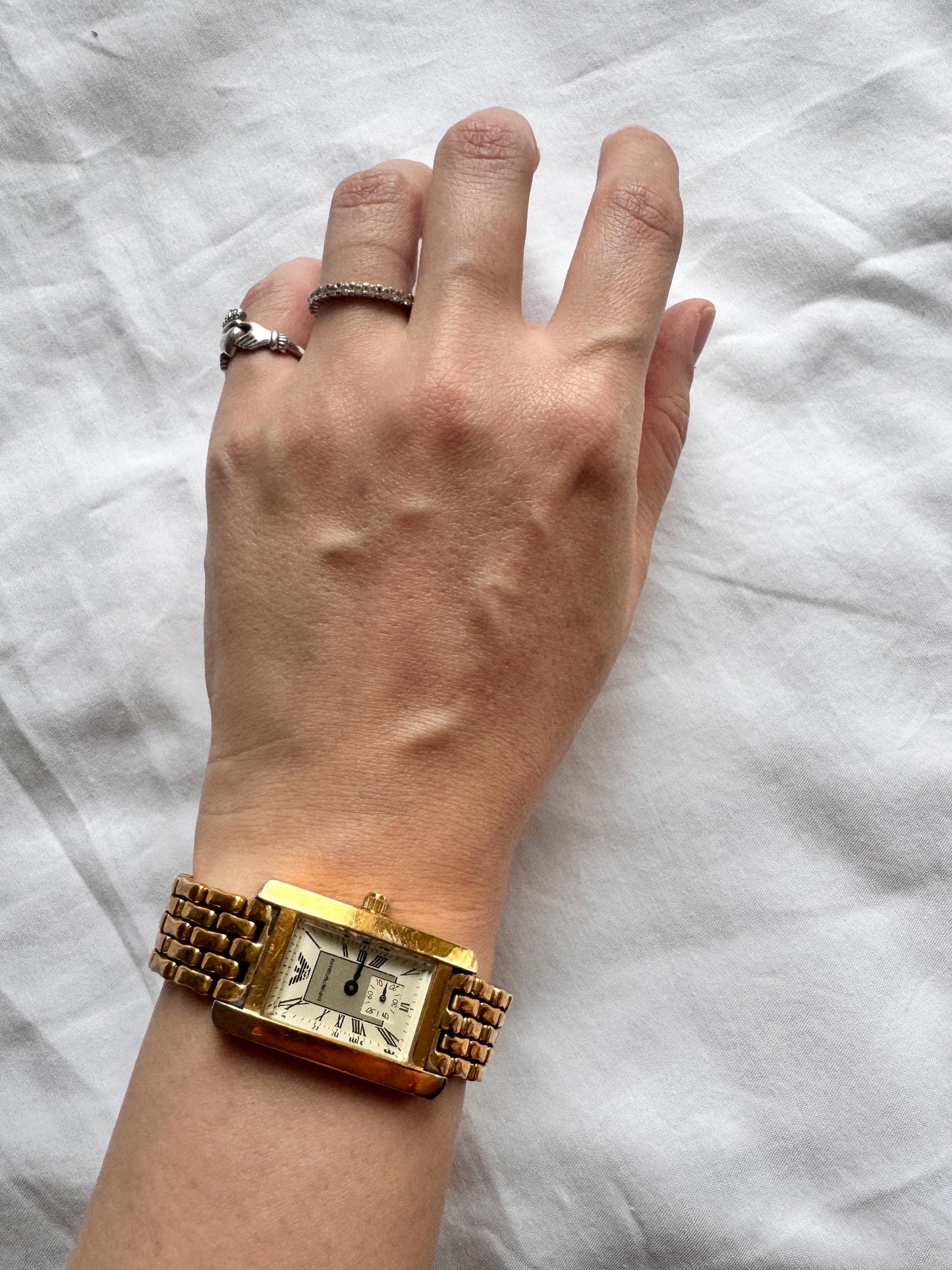 Armani Square Watch; Roman Numeral Watch