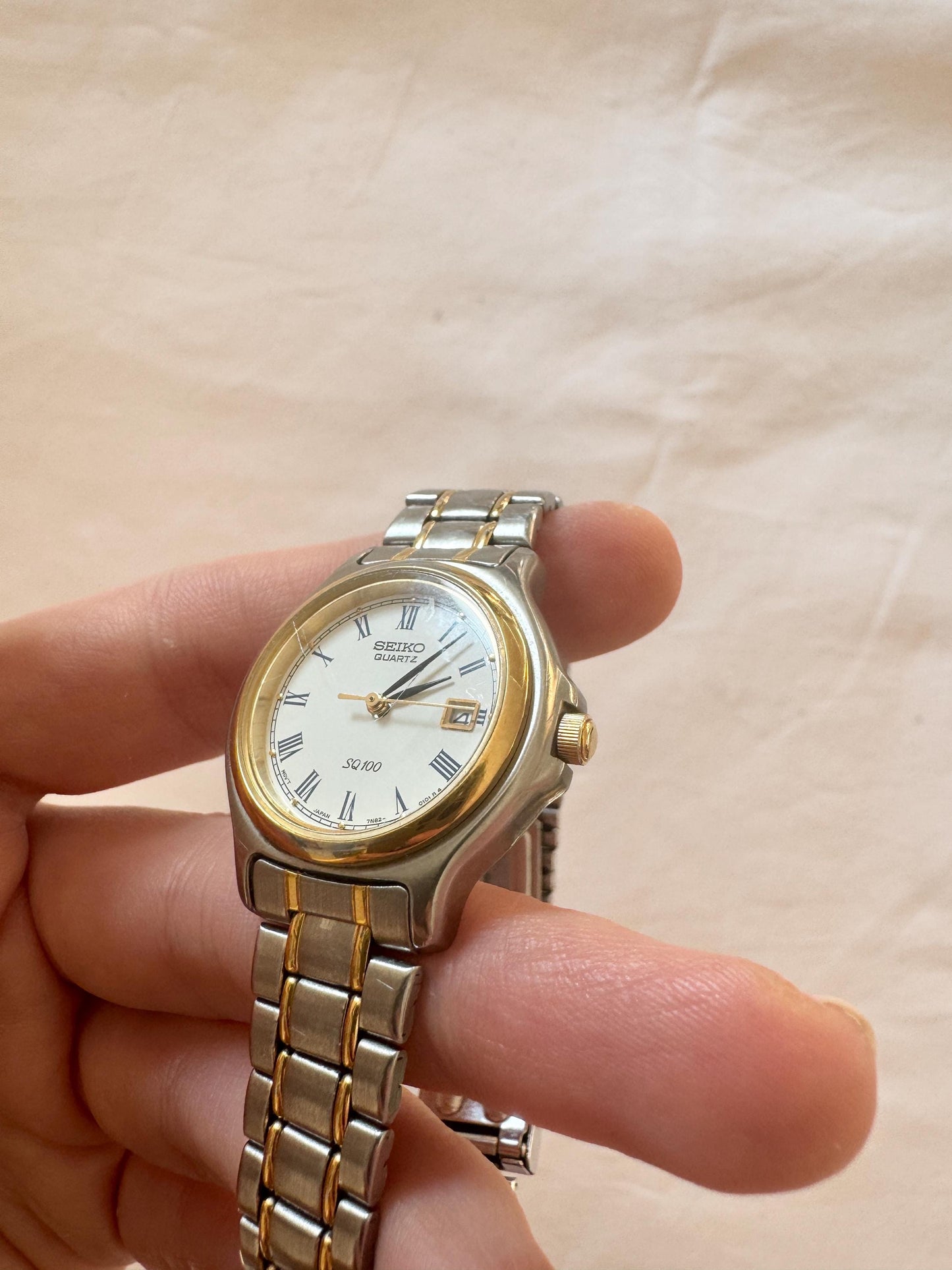 Unisex Seiko Watch; Roman Number Watch