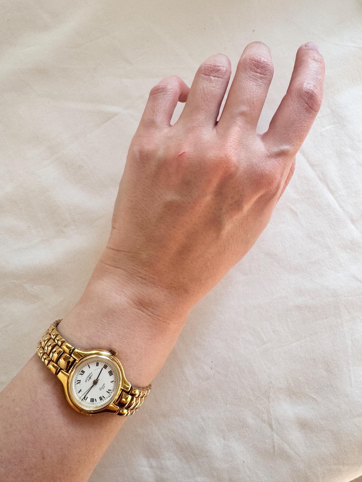 Vintage Oval Watch; 90s Roman Numeral Watch