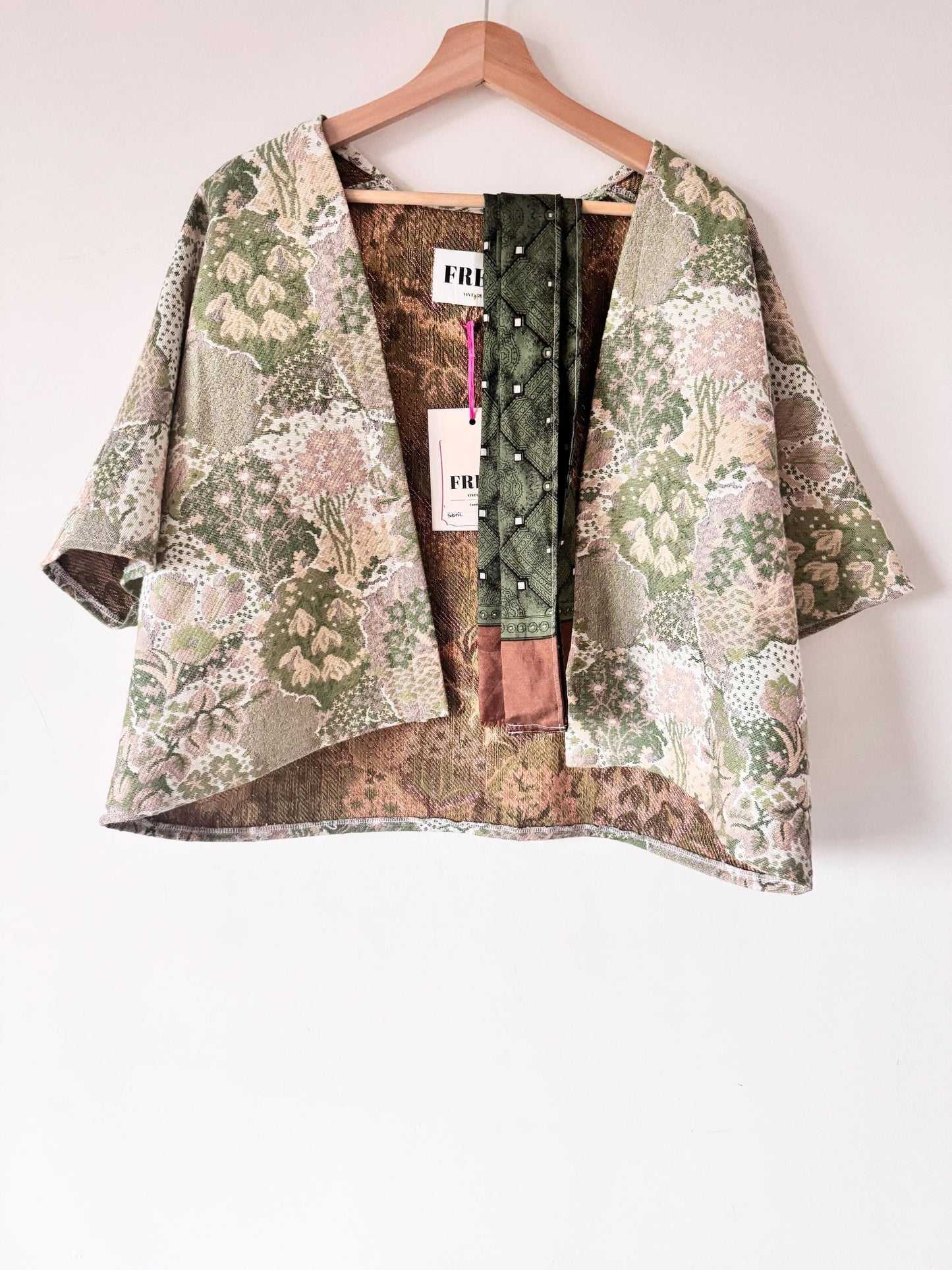 Reworked Kimono Jacket; Green Rework Kimono