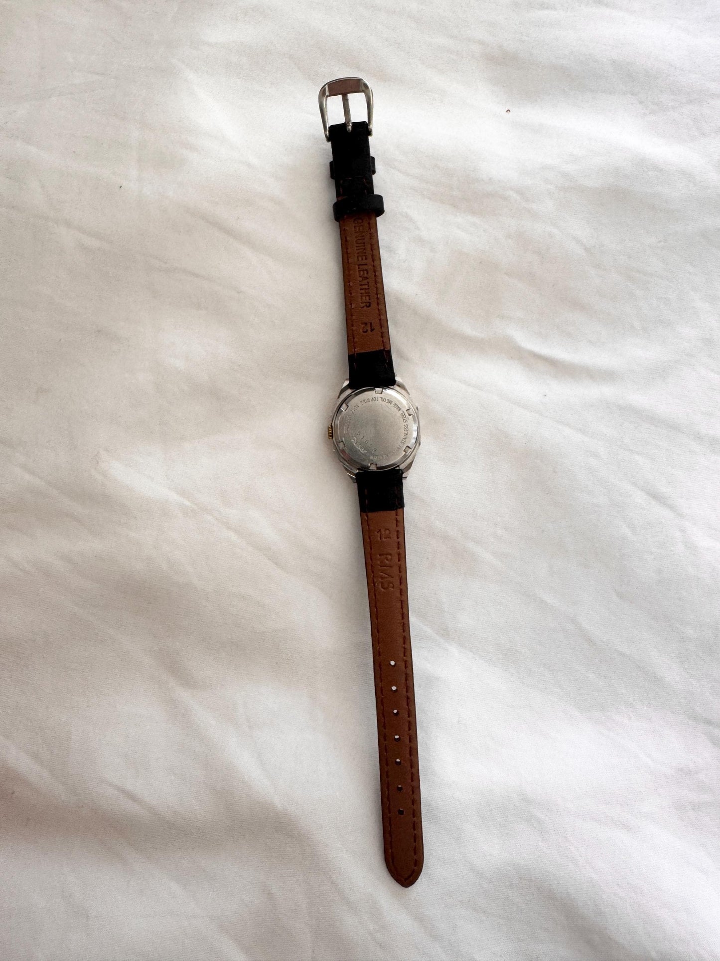Vintage Rare Watch; Leather Roman Number Watch