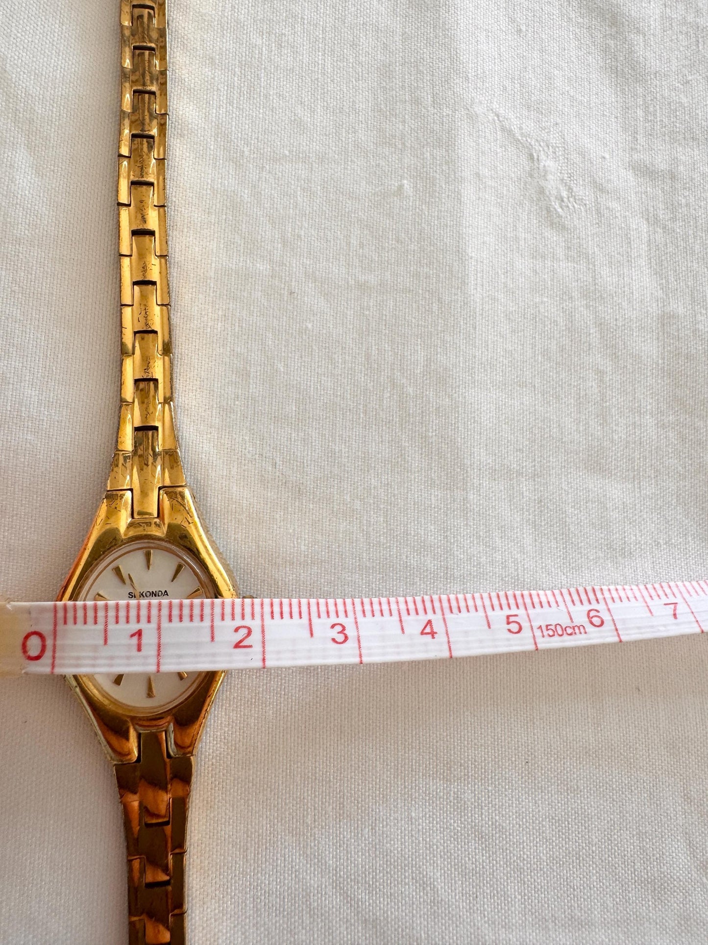 Gold Look Bracelet Watch; Vintage Square Watch