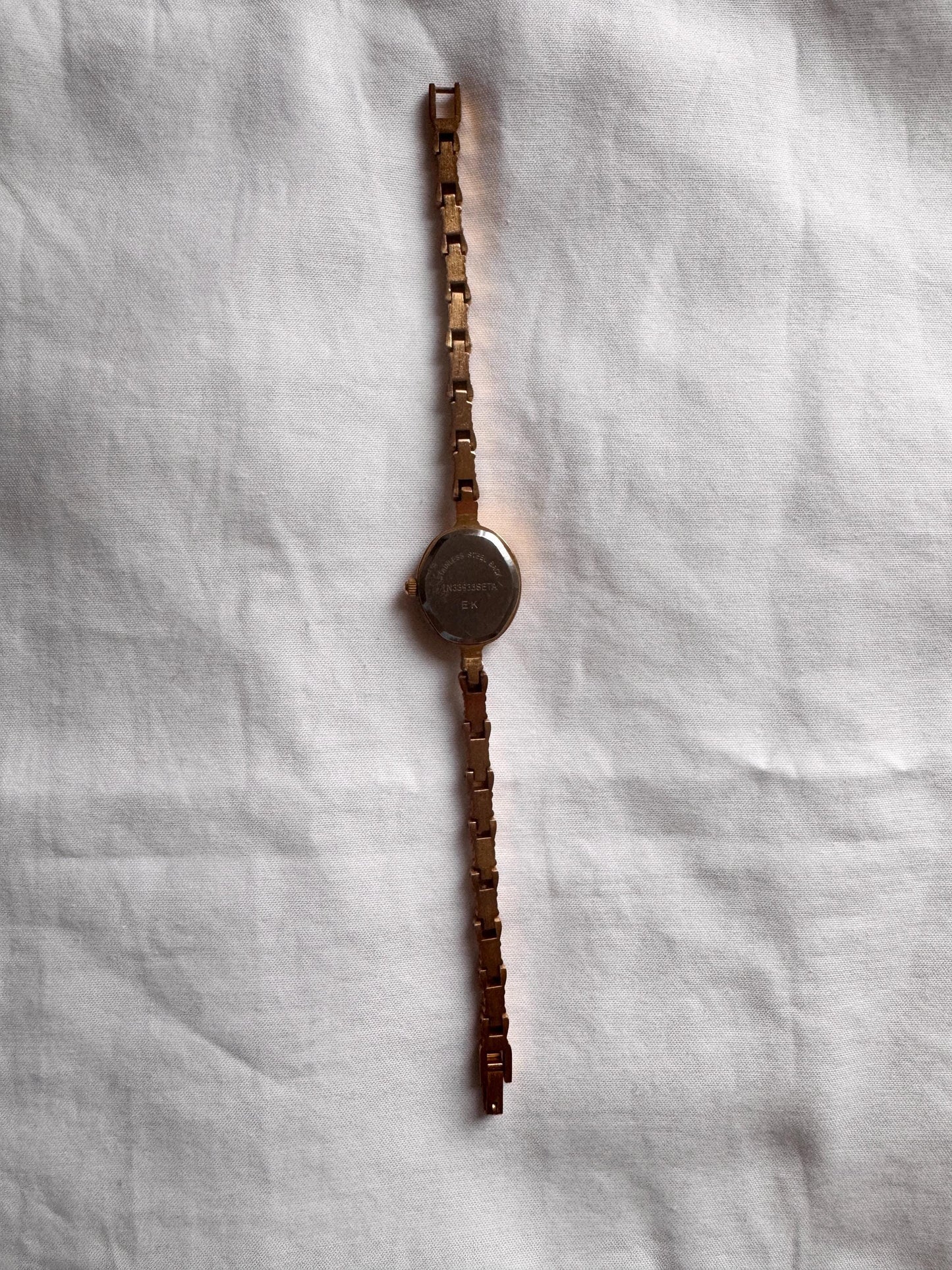 Dainty Bracelet Watch; Vintage Heart Detailed Stone Watch