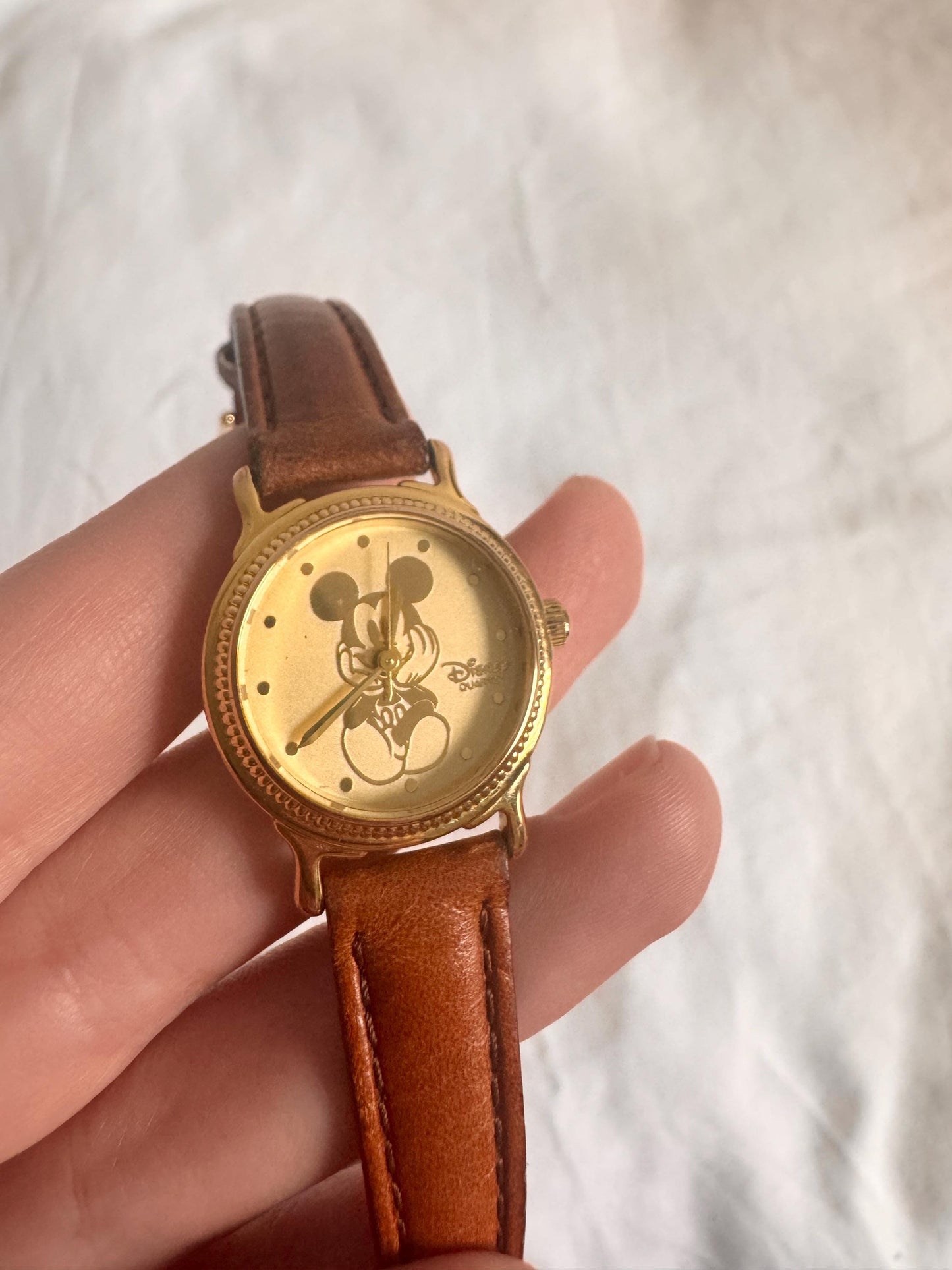 Vintage Leather Watch: Mickey Mouse Vintage Watch