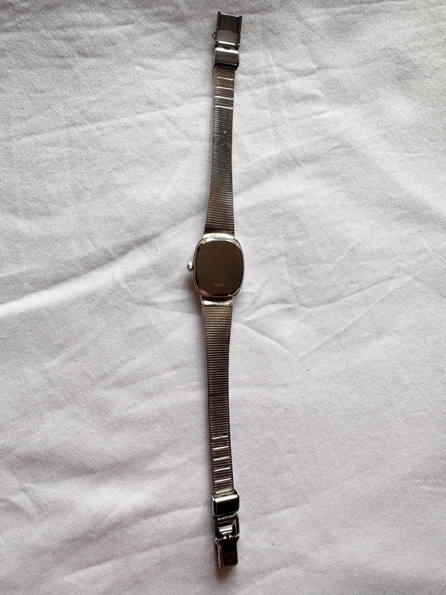 Vintage Silvery Bracelet Watch; Dainty Silver Look Watch
