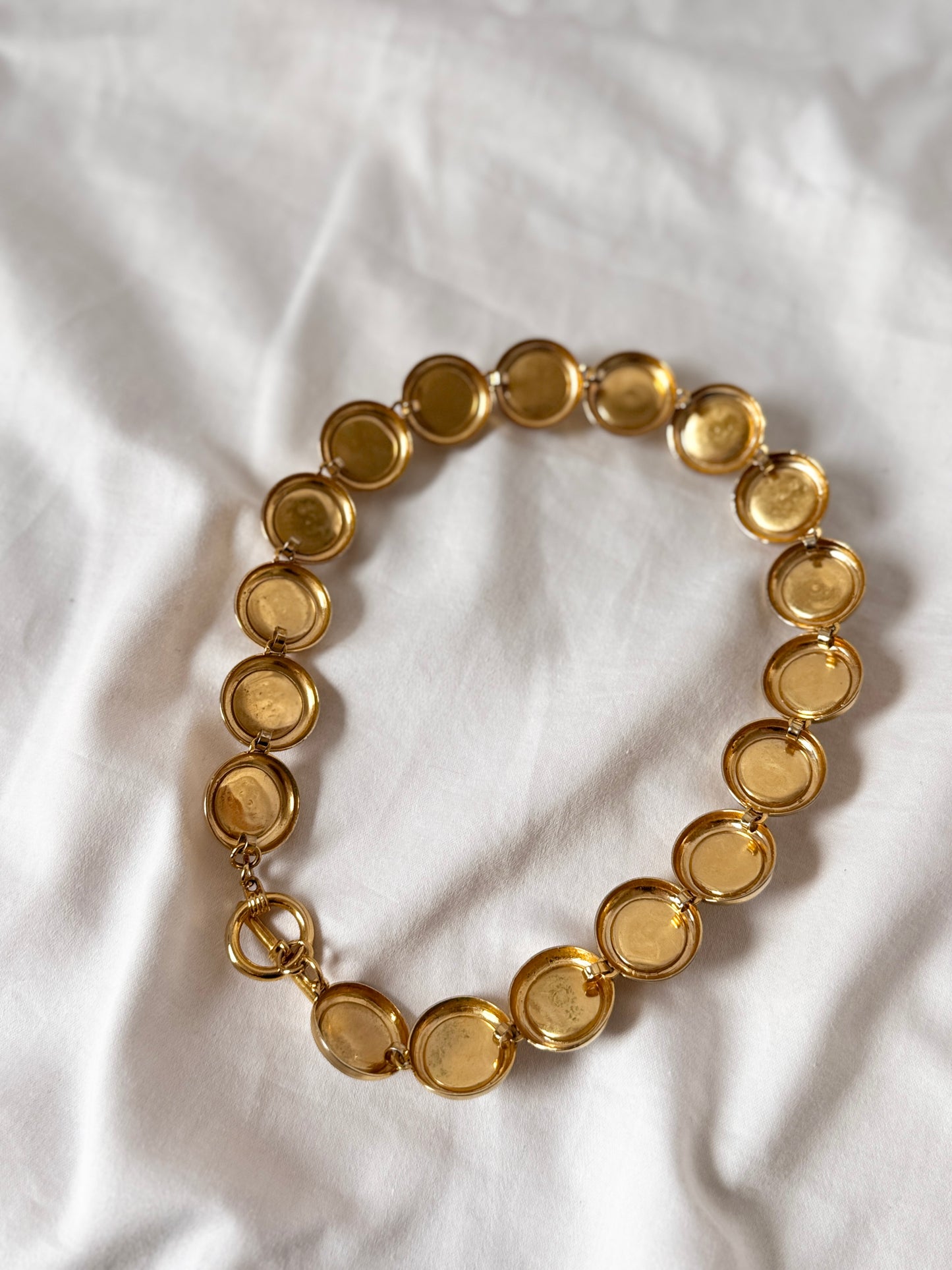 Vintage Chunky Necklace; Pearl Look Necklace