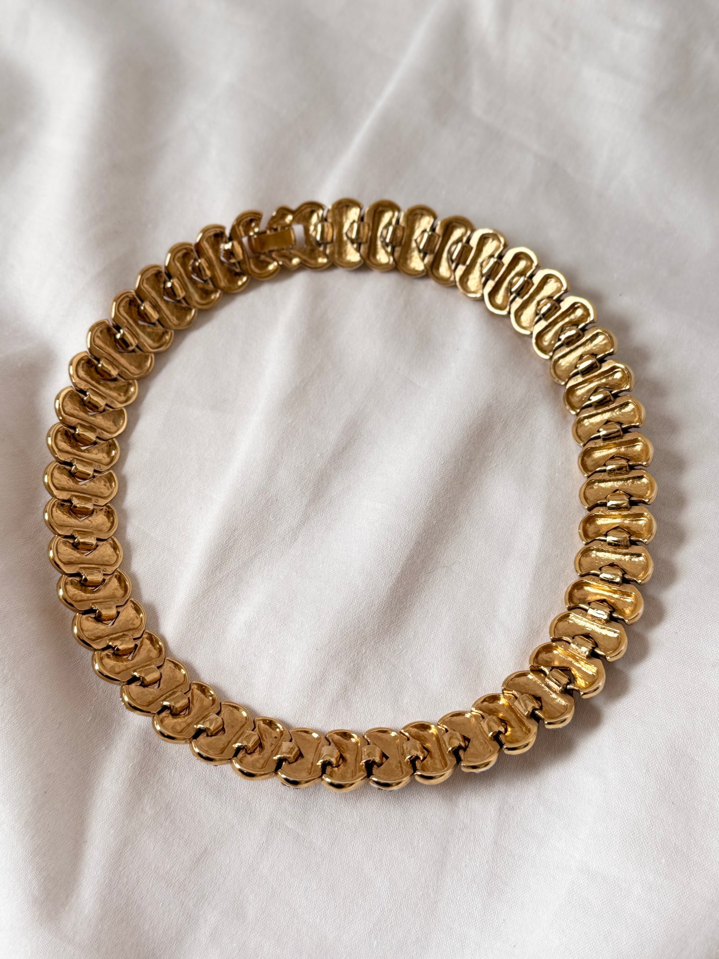 Vintage Chunky Necklace; Braided Stone Necklace
