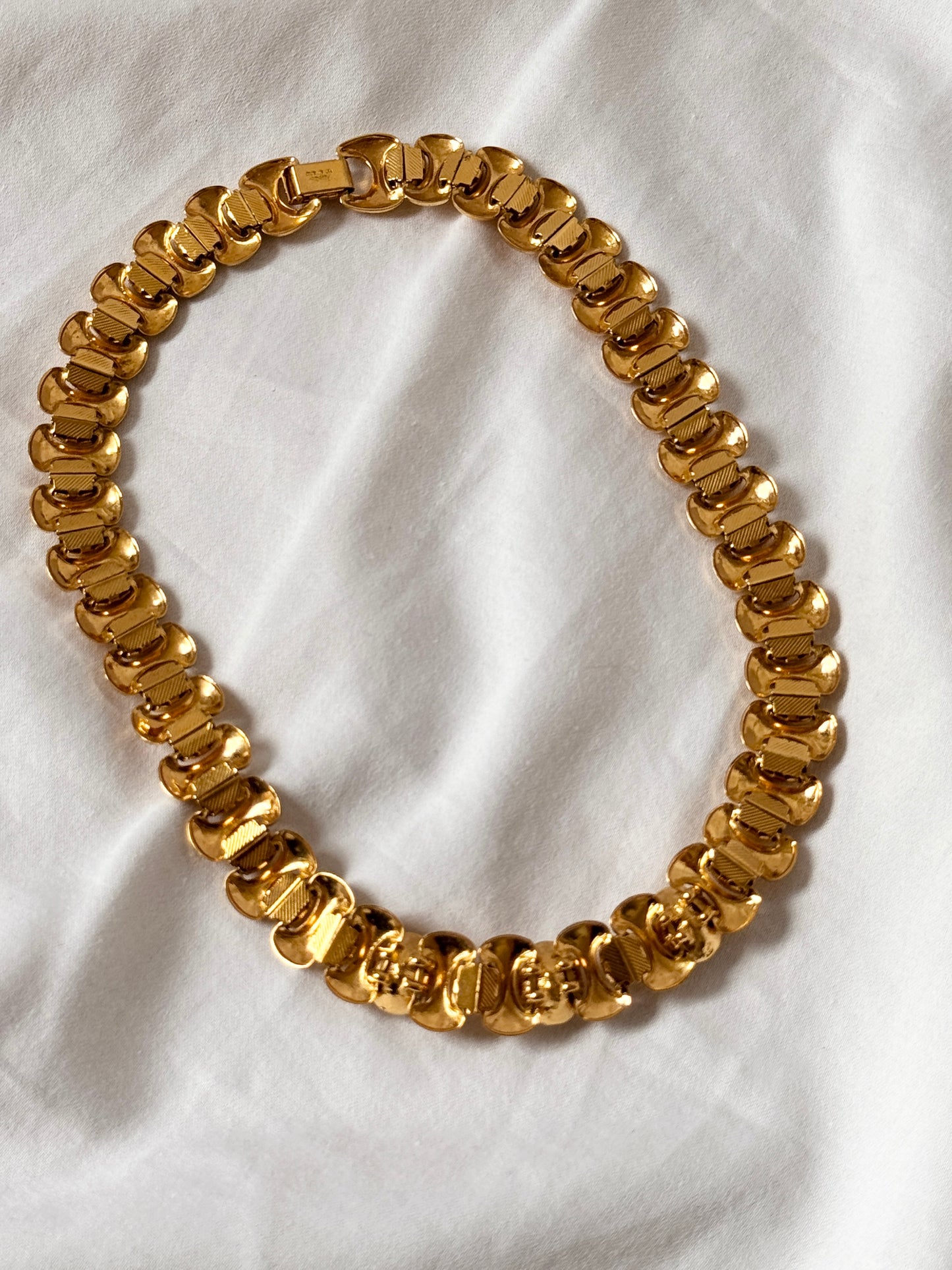 Vintage Braided Necklace; Stone Detailed Necklace