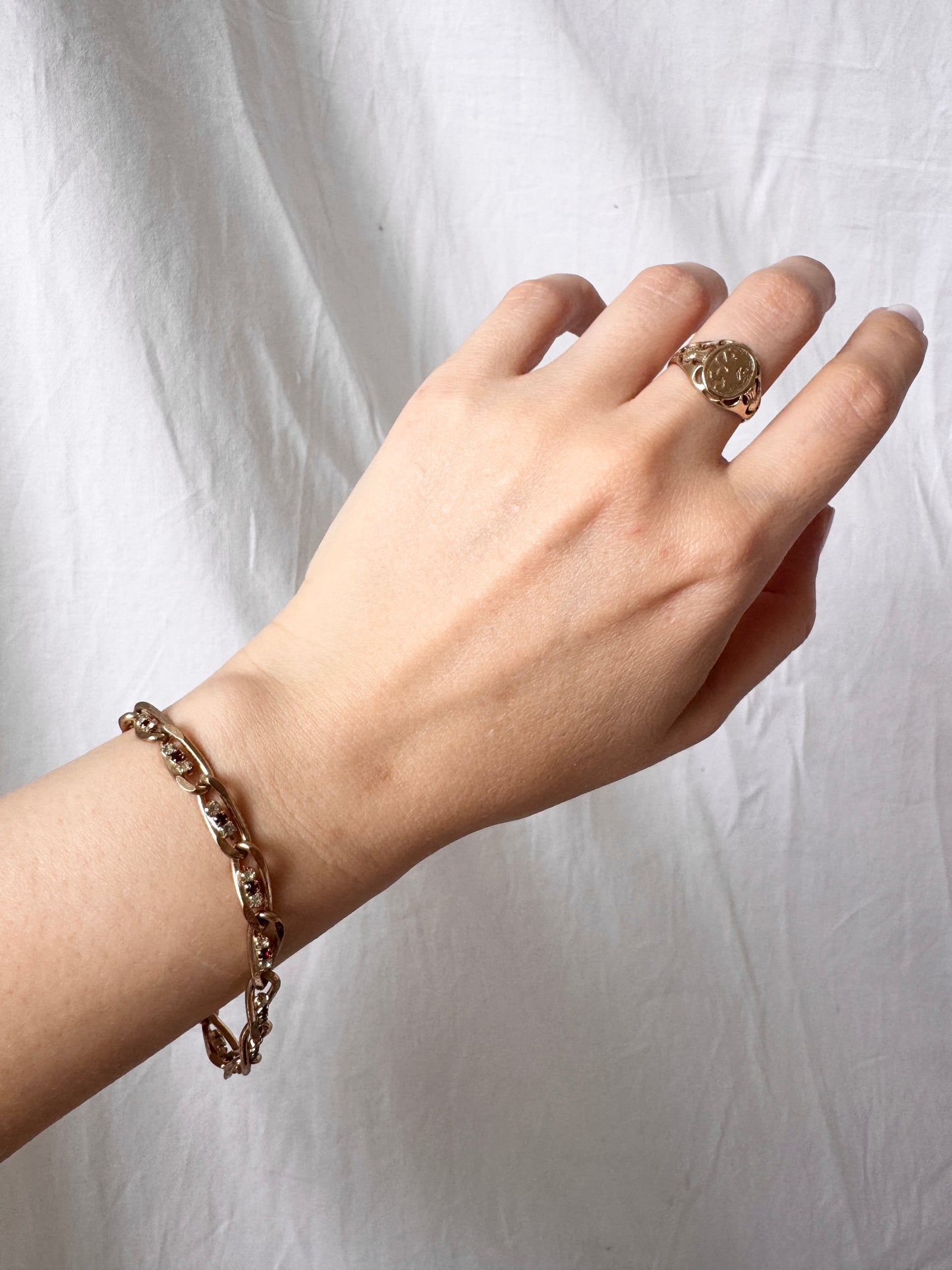 Vintage Braided Stone Bracelet
