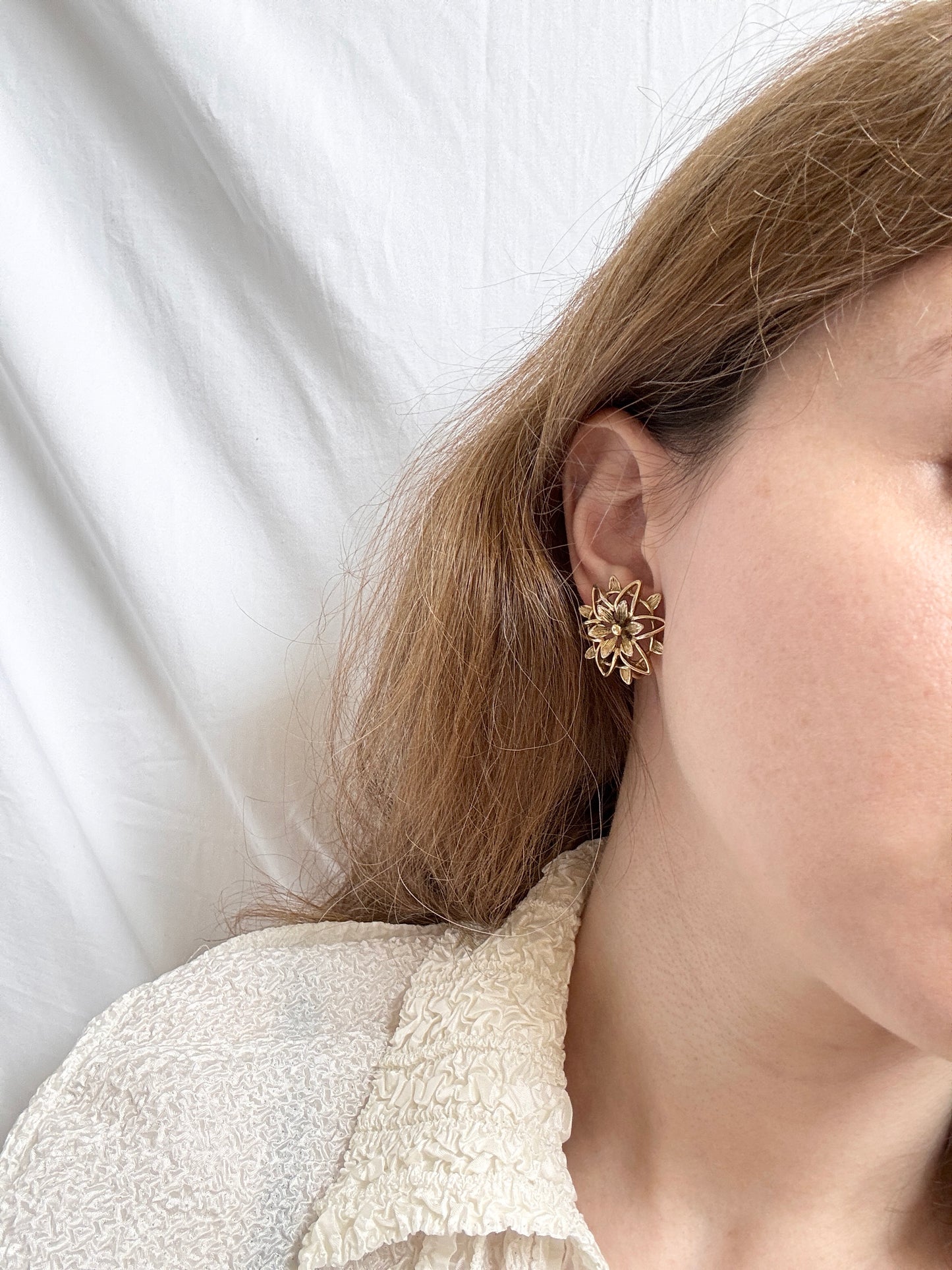 Sarah Coventry Flower Earrings and Brooch