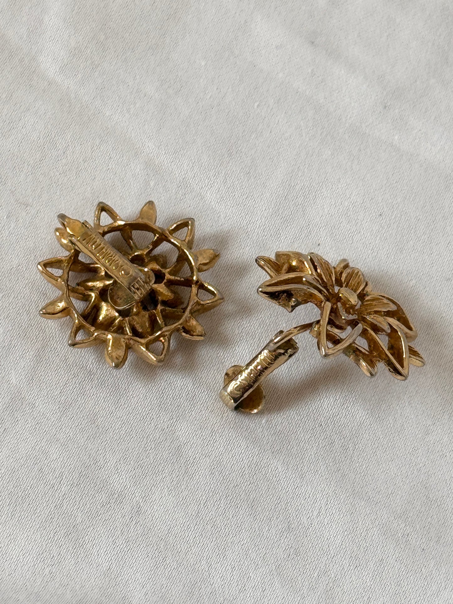 Sarah Coventry Flower Earrings and Brooch