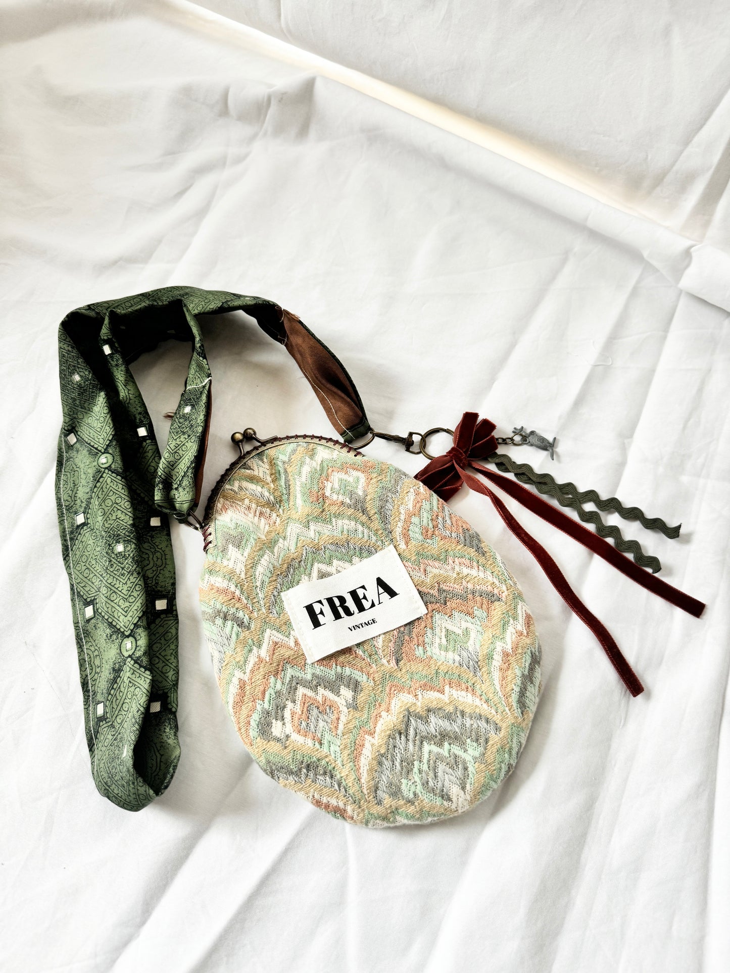 Rework Green Crossbody Purse; Rework Vintage Phone Bag