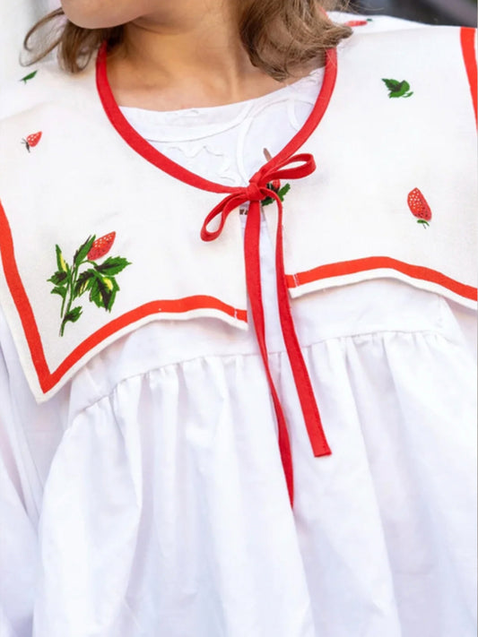 Reworked Vintage Collar; Upcyled Sailor Collar; Christmas Collar