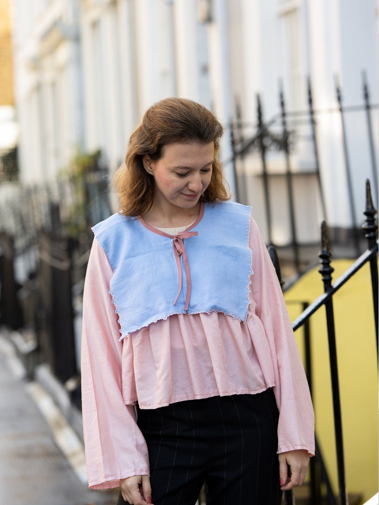 Reworked Vintage Collar; Upcyled Sailor Collar