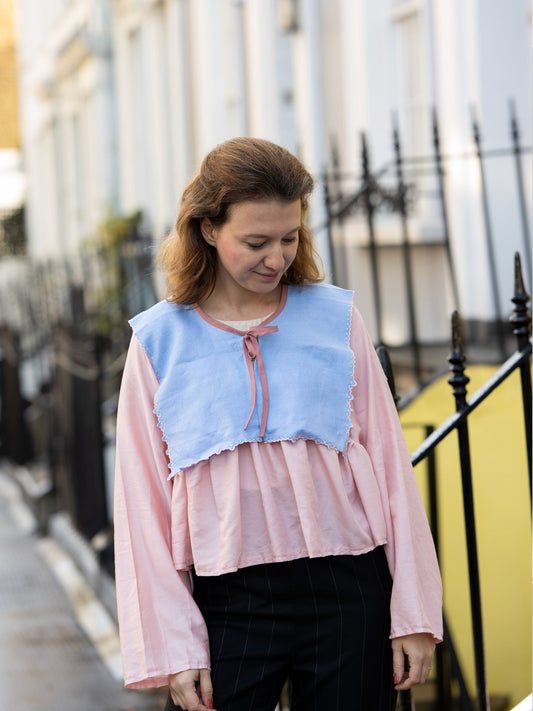 Reworked Vintage Collar; Upcyled Sailor Collar