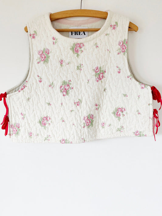Reworked Quilted Top; Floral Quilt Top